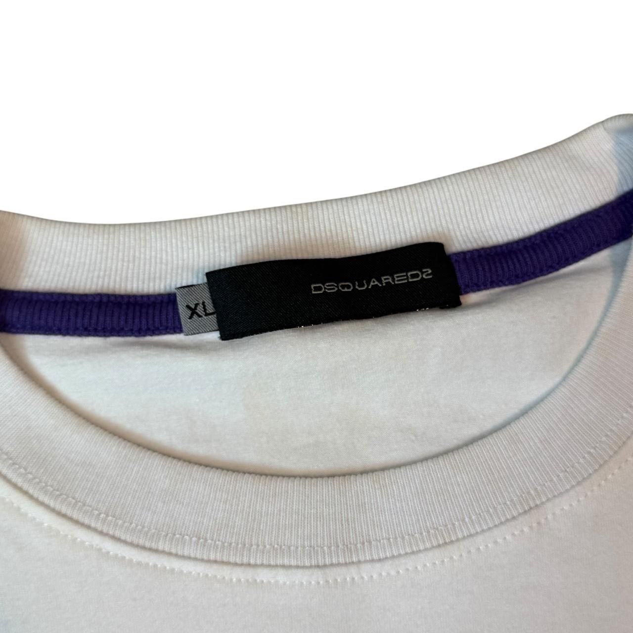 Dsquared2 DSQUARED2 Graphic T-shirt y2k White/Blue Dean & Dan Caten Size US XS / EU 42 / 0 - 3 Thumbnail