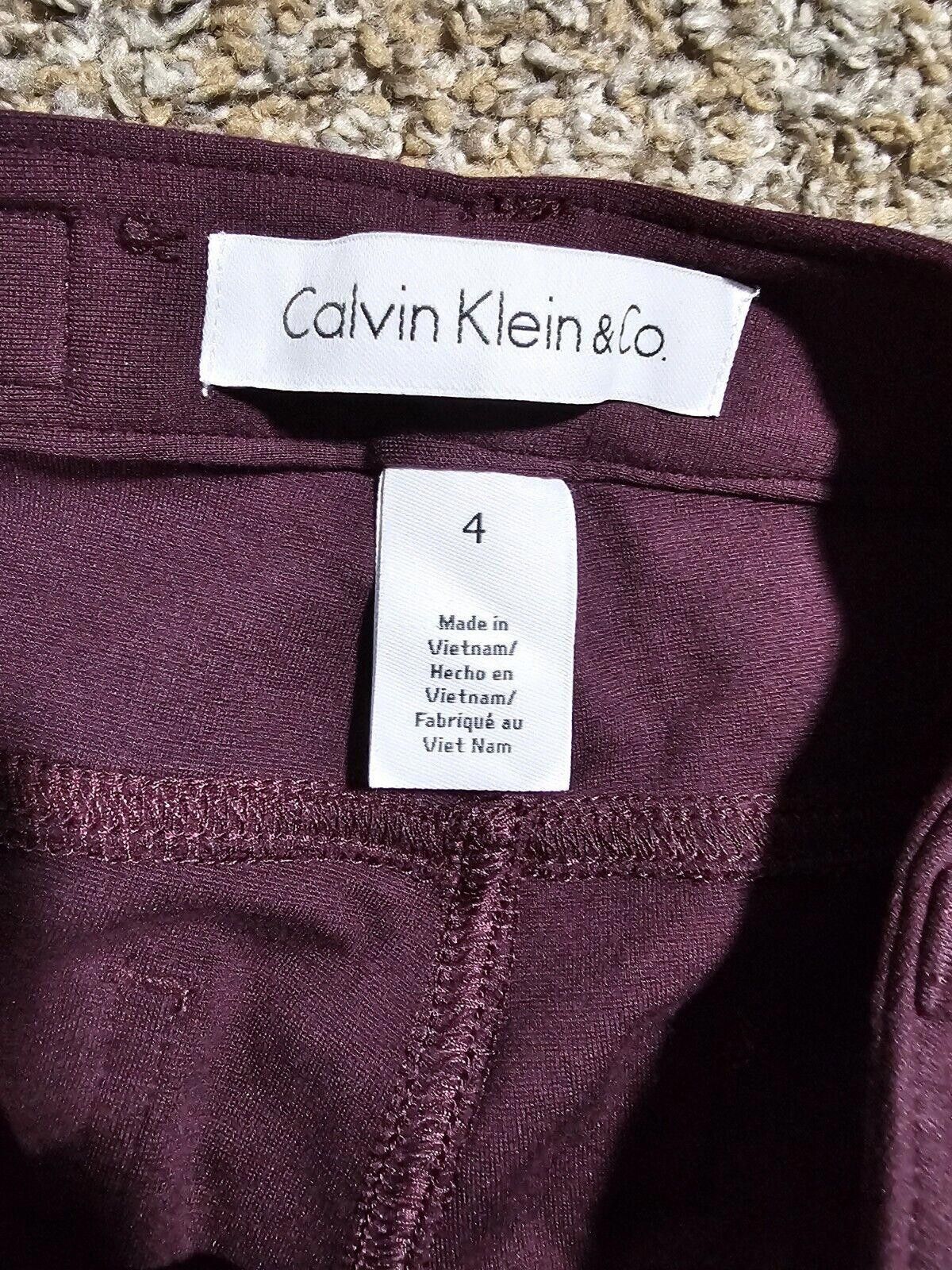 Calvin Klein Calvin Klein Career Women's Ankle Taper Pants Purple Size 4 Size 27" / US 4 / IT 40 - 4 Thumbnail