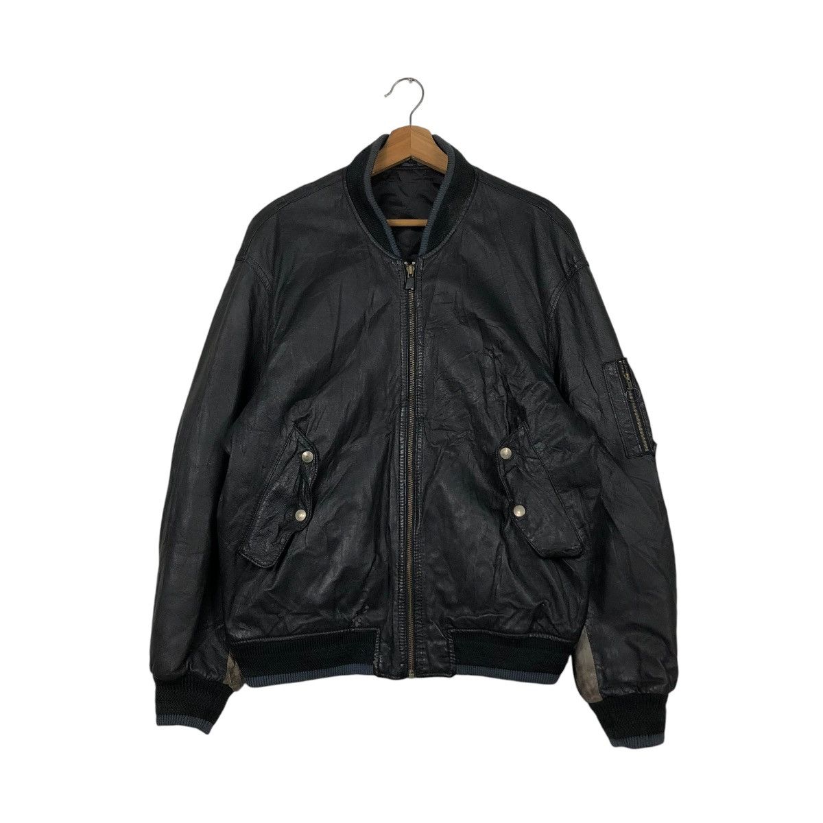Japanese Brand VINTAGE BIKER LEATHER JACKET BALL INTERNATIONAL ISSEYMIYAKE Size US M / EU 48-50 / 2 - 3 Thumbnail