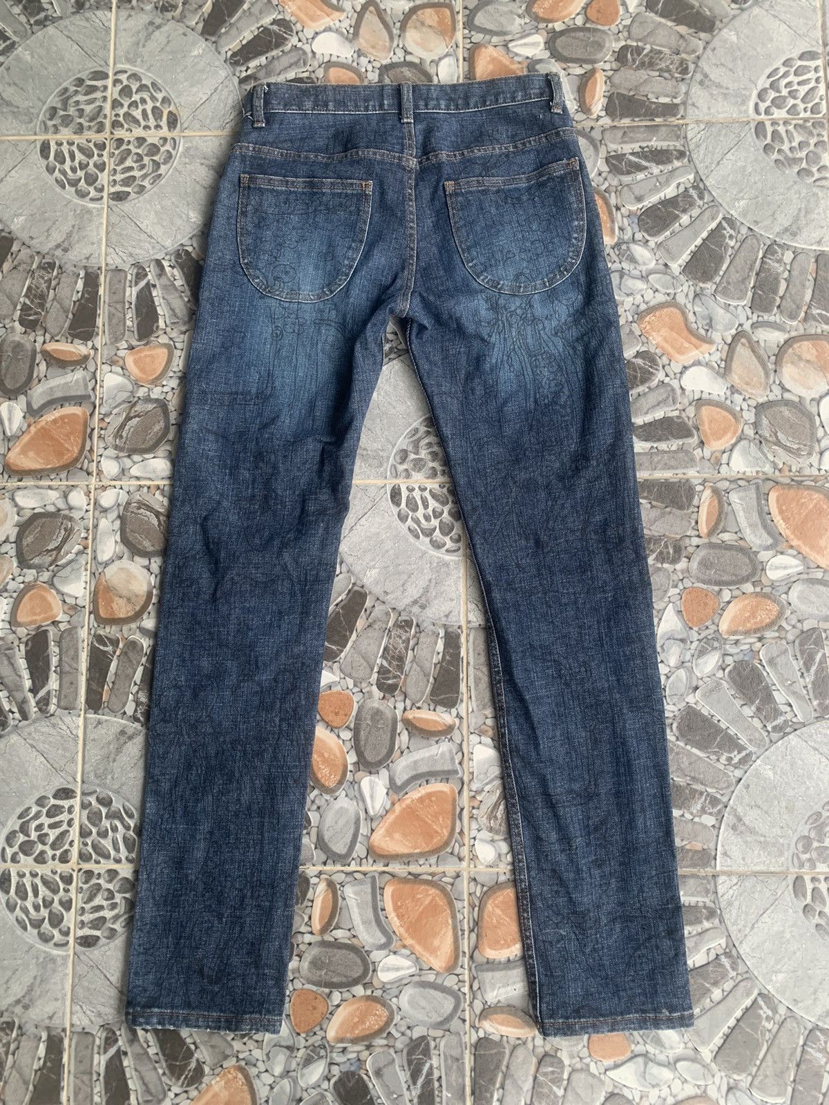 Issey Miyake × Tsumori Chisato × Vintage Tsumori Chisato Japan Overprint Skinny Jeans Size 26" / US 2 / IT 38 - 2 Thumbnail