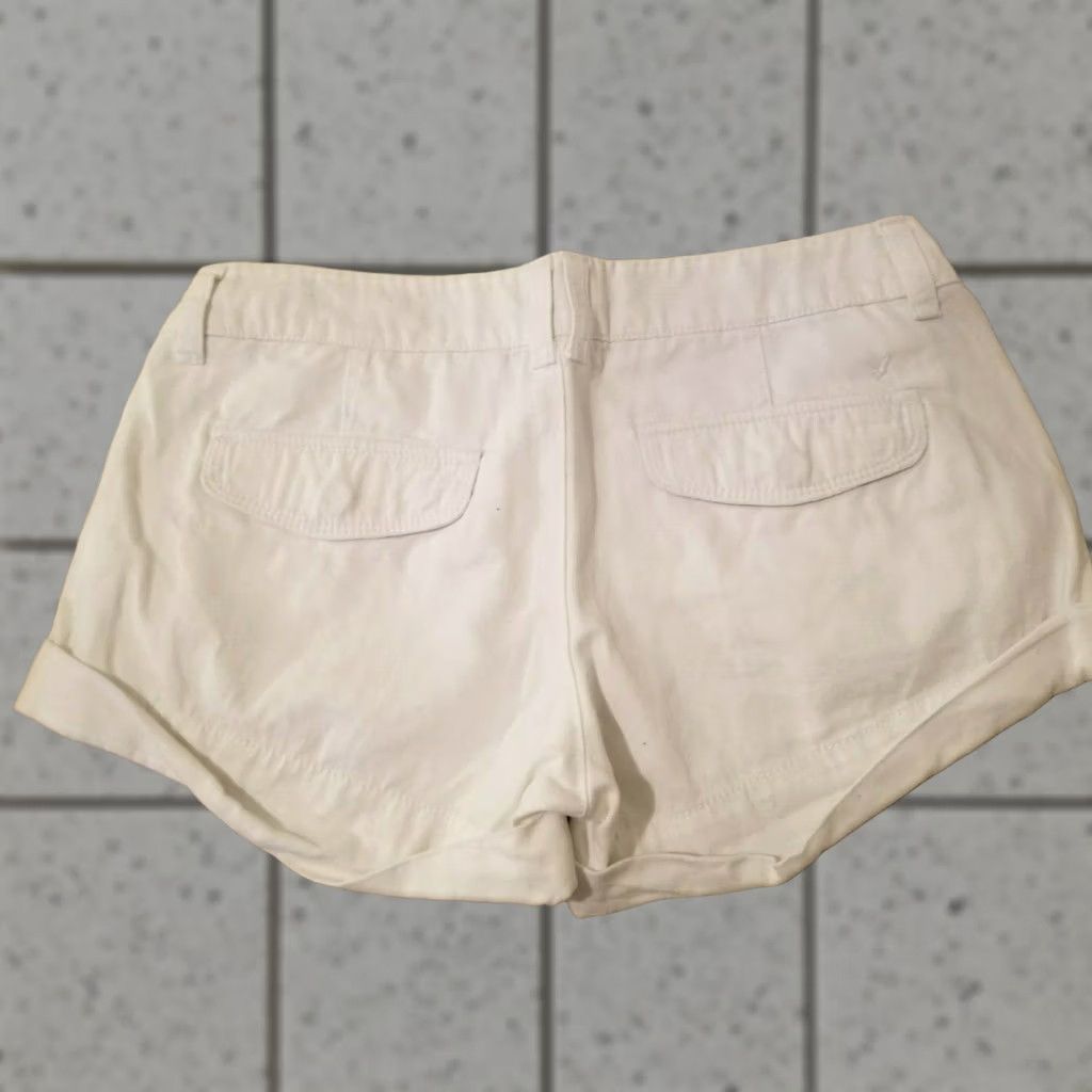 American Eagle Outfitters American Eagle Outfitters Shorts White Cotton Chino Womens 00 Size 24" / US 00 / IT 34 - 1 Thumbnail