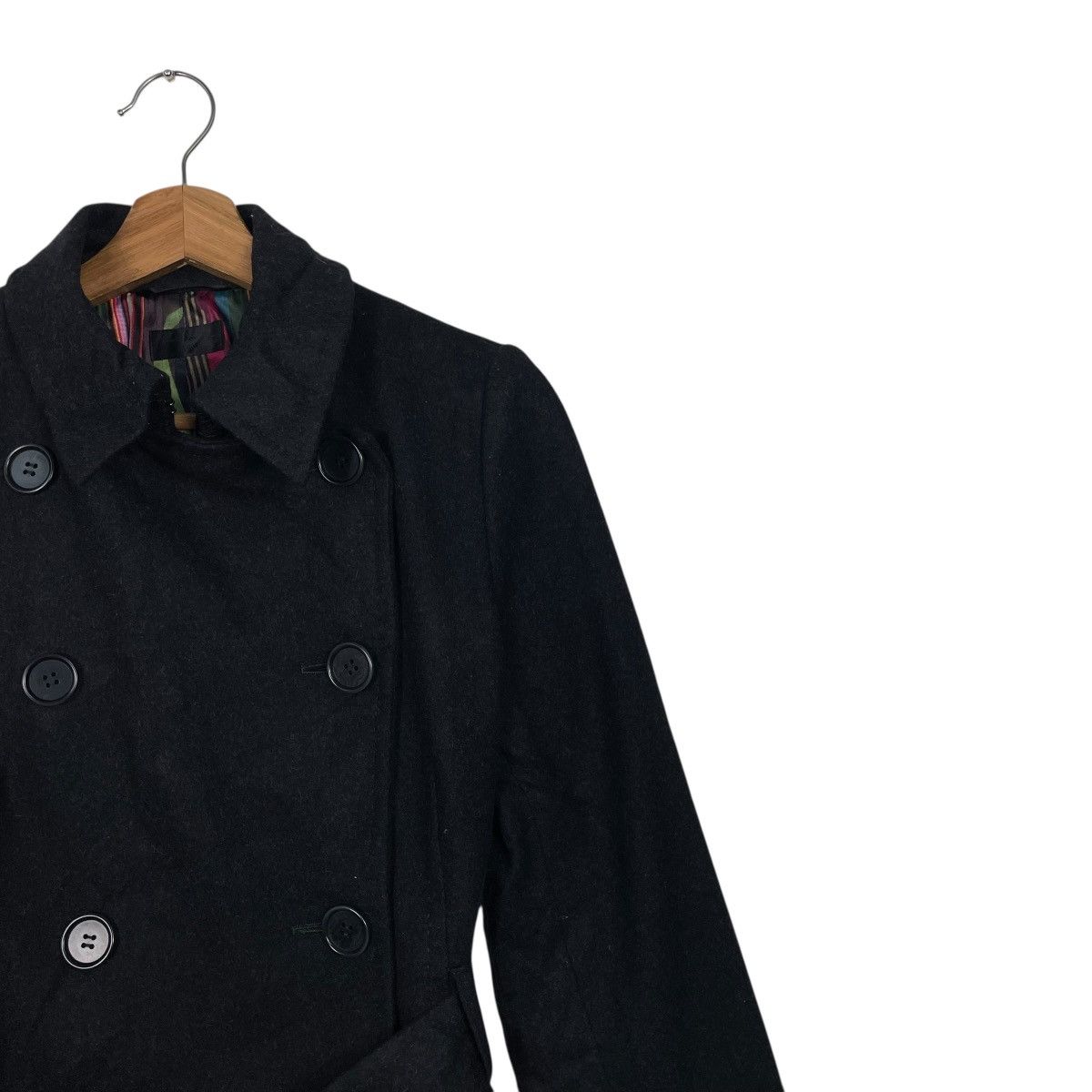 Paul Smith Paul Smith Black Double Breasted Wool Coat Size S / US 4 / IT 40 - 6 Thumbnail
