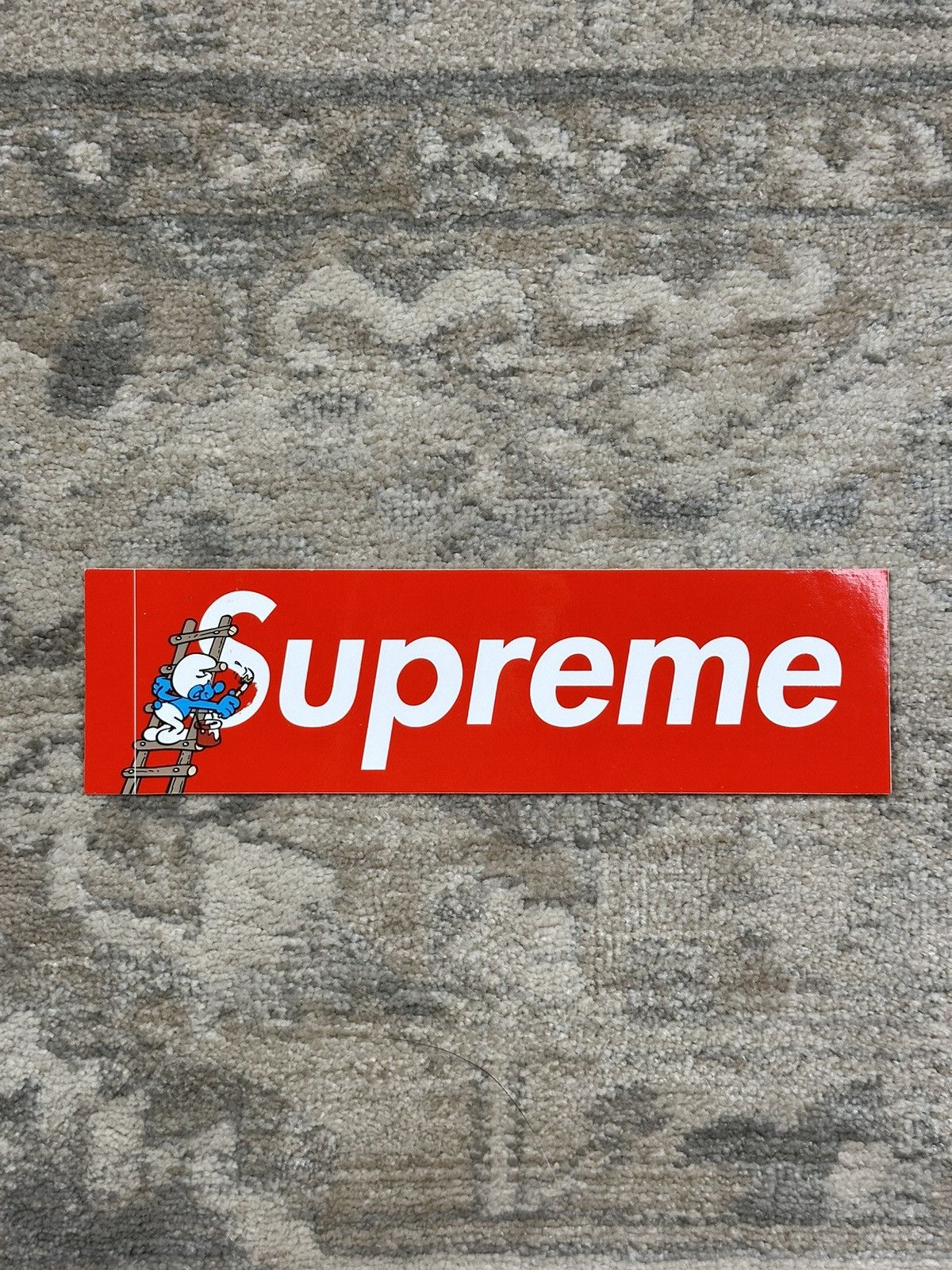 Supreme Smurf Sticker | Grailed