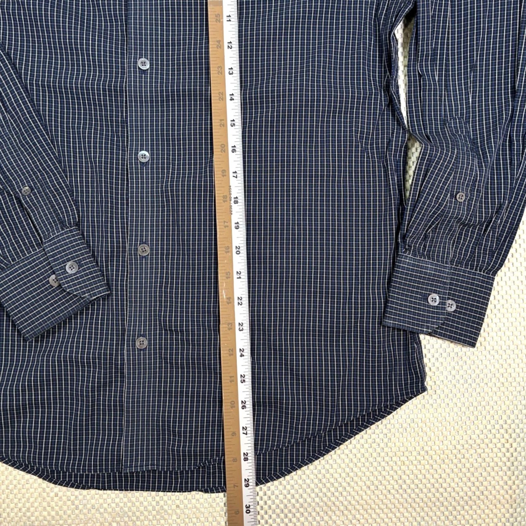 Bonobos Bonobos Dress Shirt Gingham Tailored Fit Long Sleeve Blue White 15 1/2 33 Mens Size 42R - 8 Thumbnail