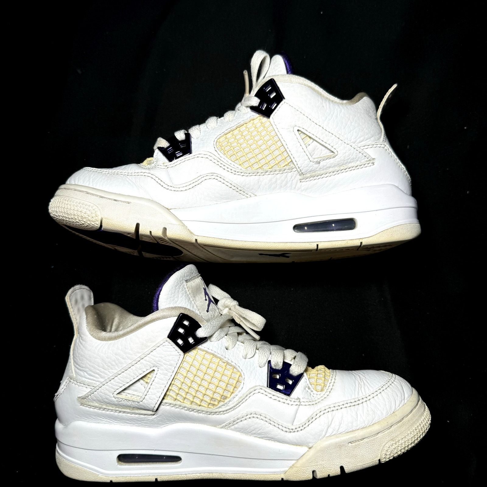 Jordan Brand × Nike Size 7 - Nike Air Jordan 4 Retro GS Purple Metallic Shoes Size US 7 / EU 40 - 3 Thumbnail