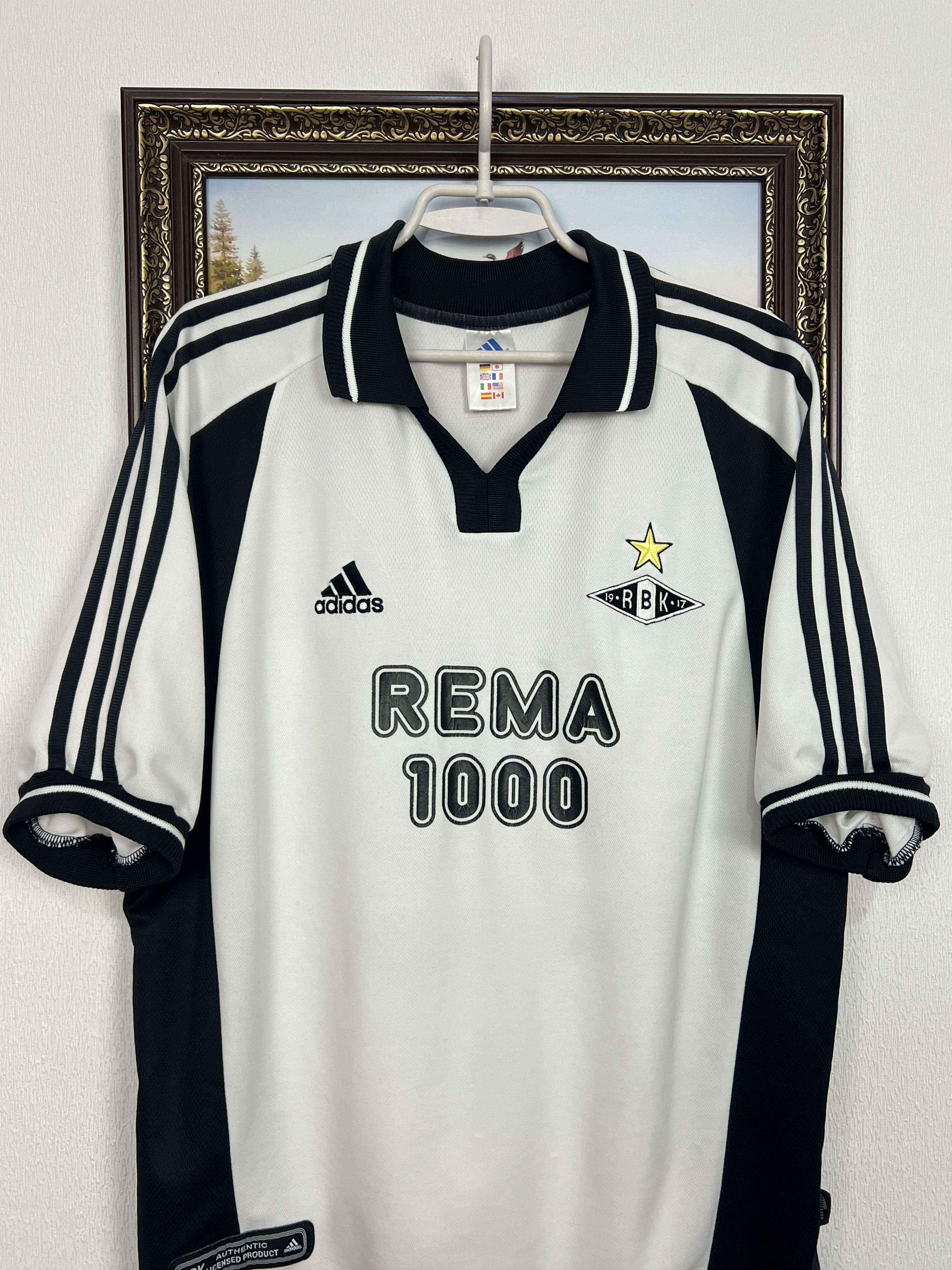 Adidas Rosenborg Home football shirt Soccer #10 Champions Jersey Size US XL / EU 56 / 4 - 2 Thumbnail