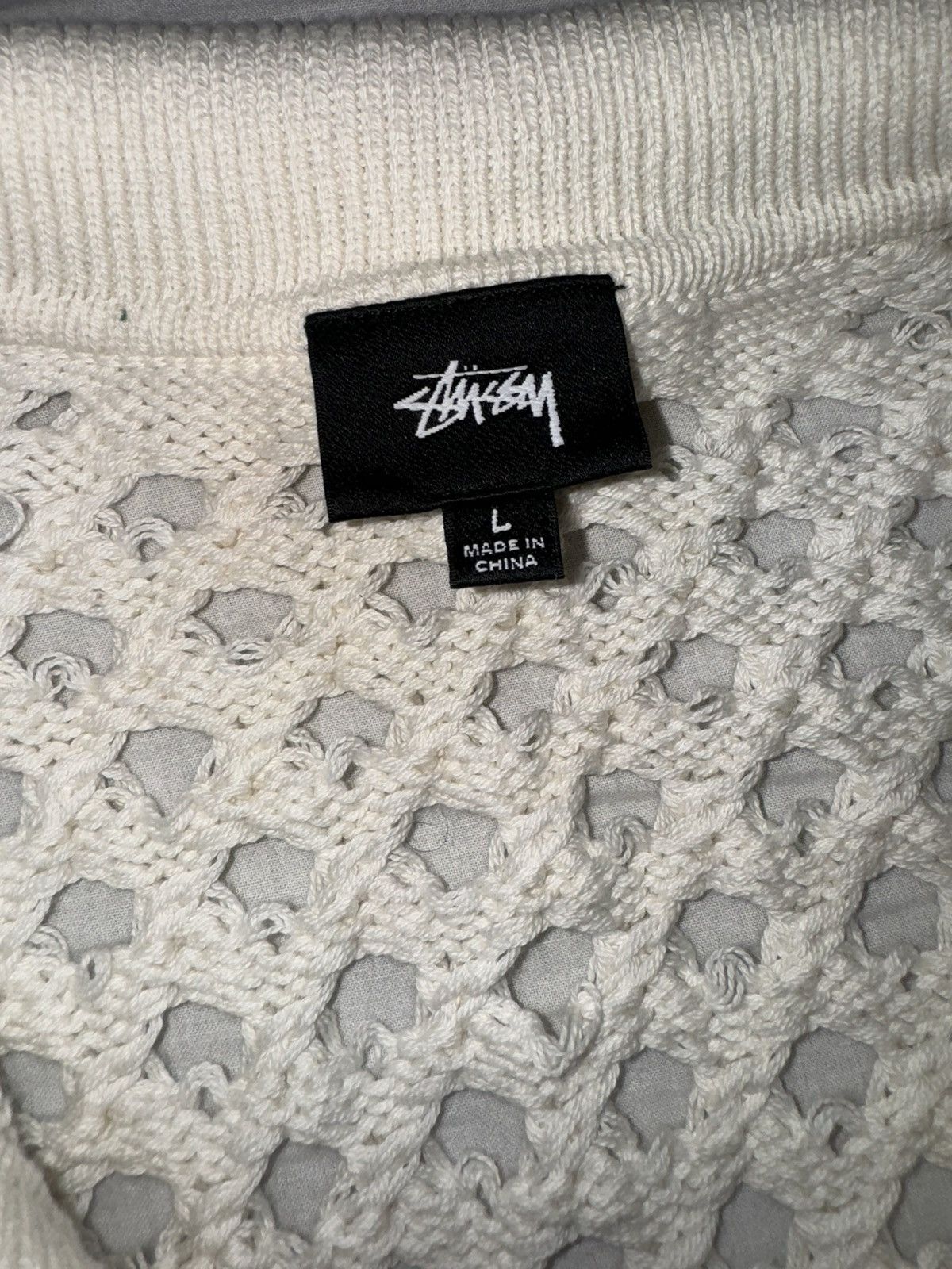 Stussy Stussy Big Mesh Crochet Polo Size US L / EU 52-54 / 3 - 4 Thumbnail