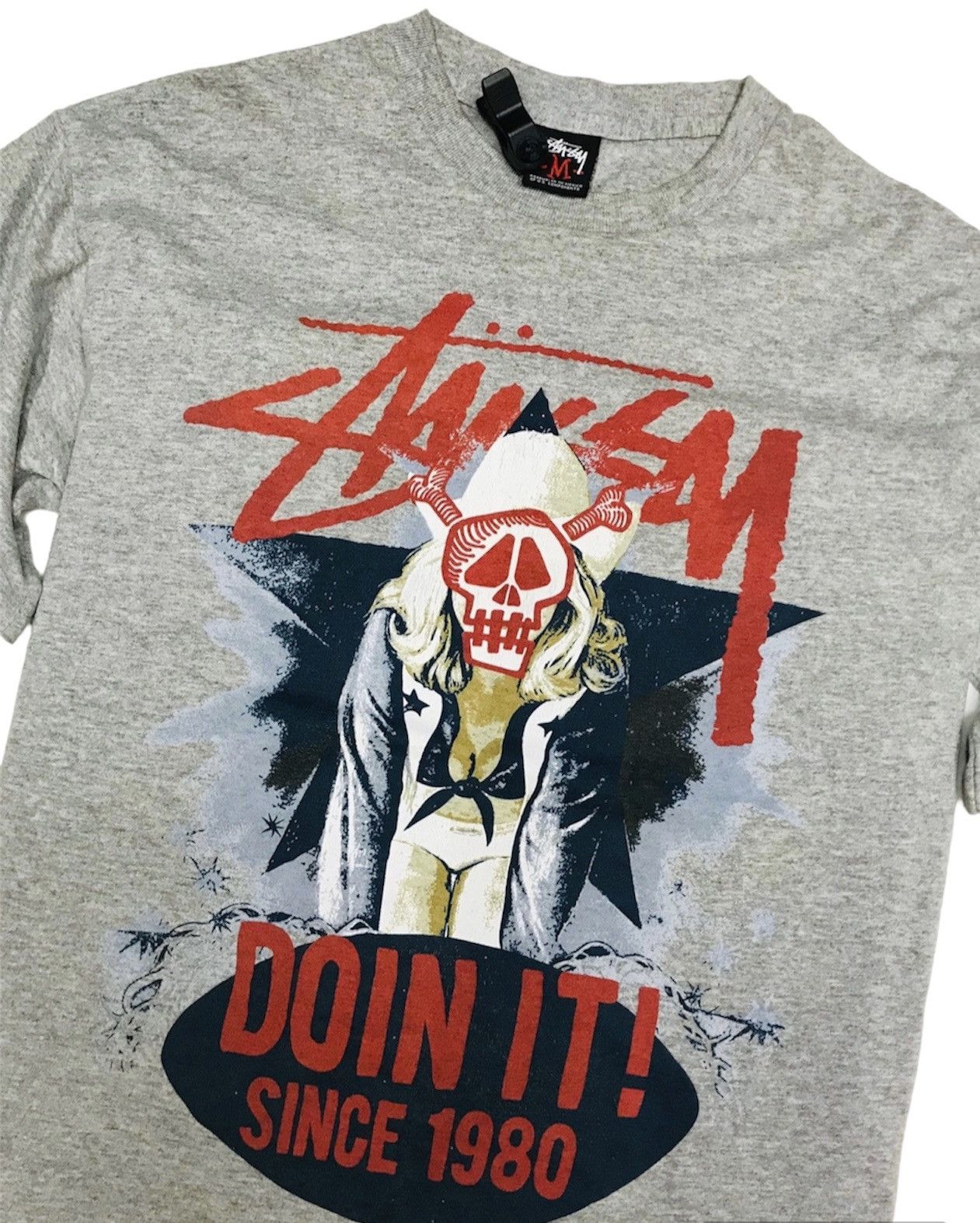 Stussy × Vintage RARE STUSSY SKELETON SEXY GIRL STREETWEAR TEES Size US L / EU 52-54 / 3 - 3 Thumbnail