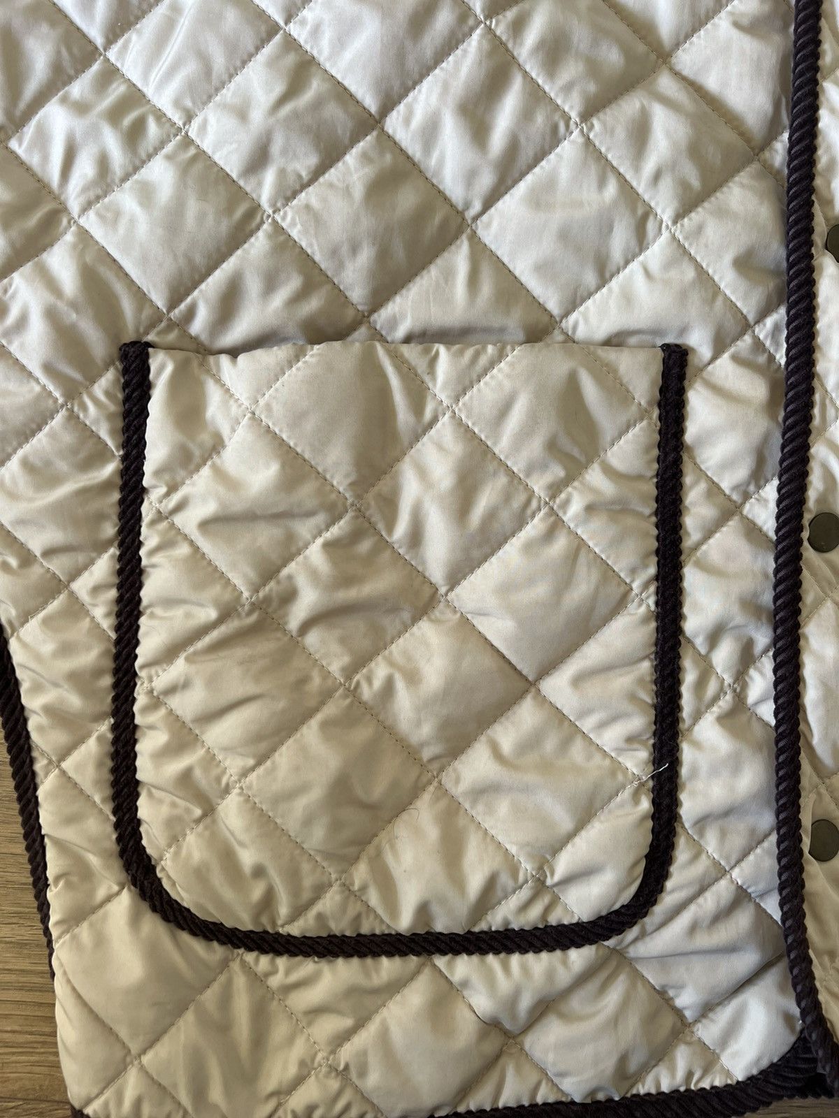 Y/Project Y/Project Quilted Oversized Cape Jacket – Ivory / Brown Trim Size US XL / EU 56 / 4 - 3 Thumbnail