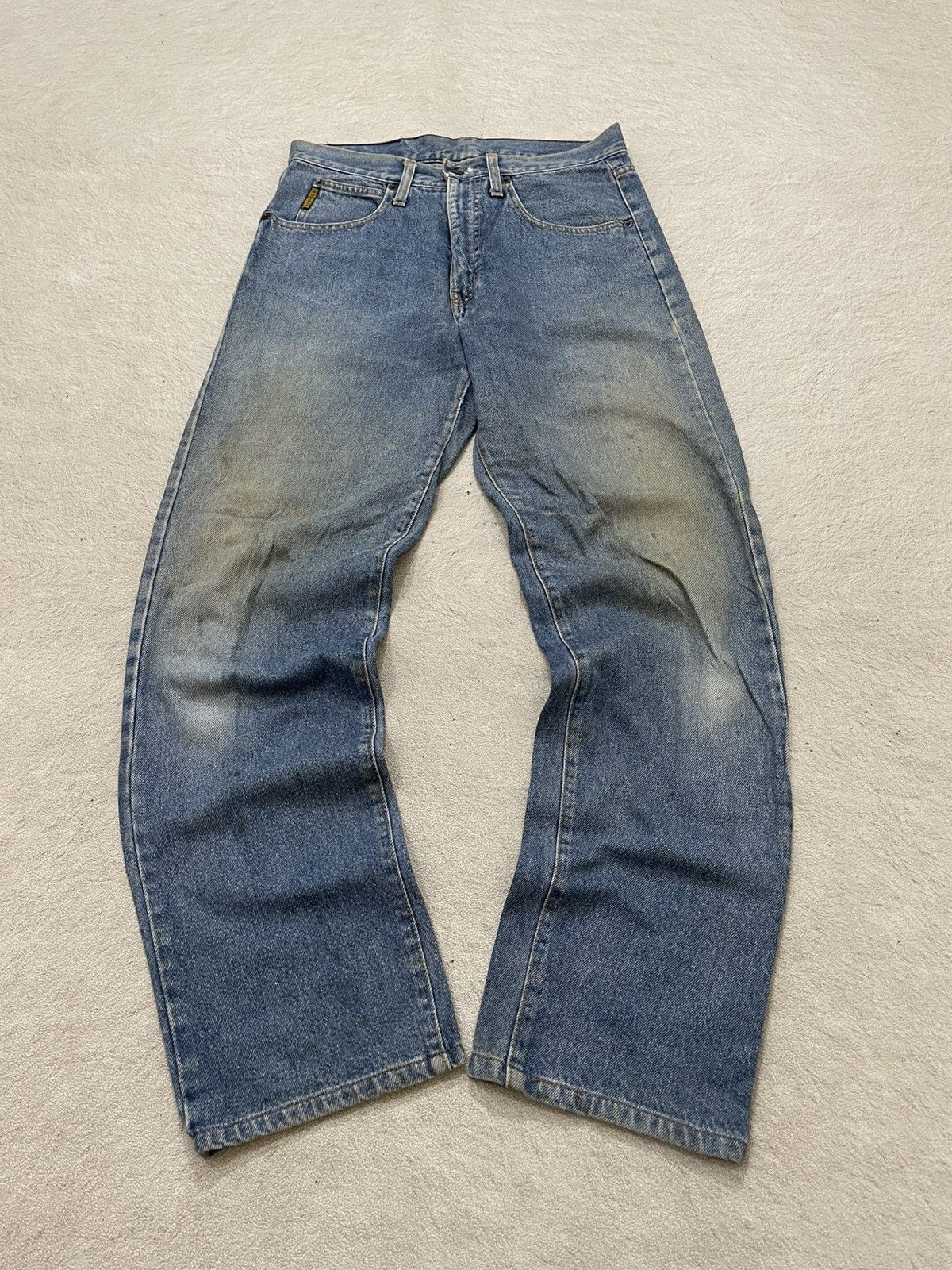 Japanese Brand 2000s Armani Mudwash Jeans Slim Fit Y2K Size US 30 / EU 46 - 1 Thumbnail