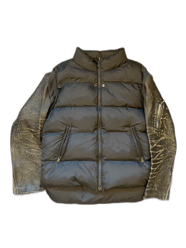 Undercover Undercover Leather Sleeve Down Jacket | Grailed
