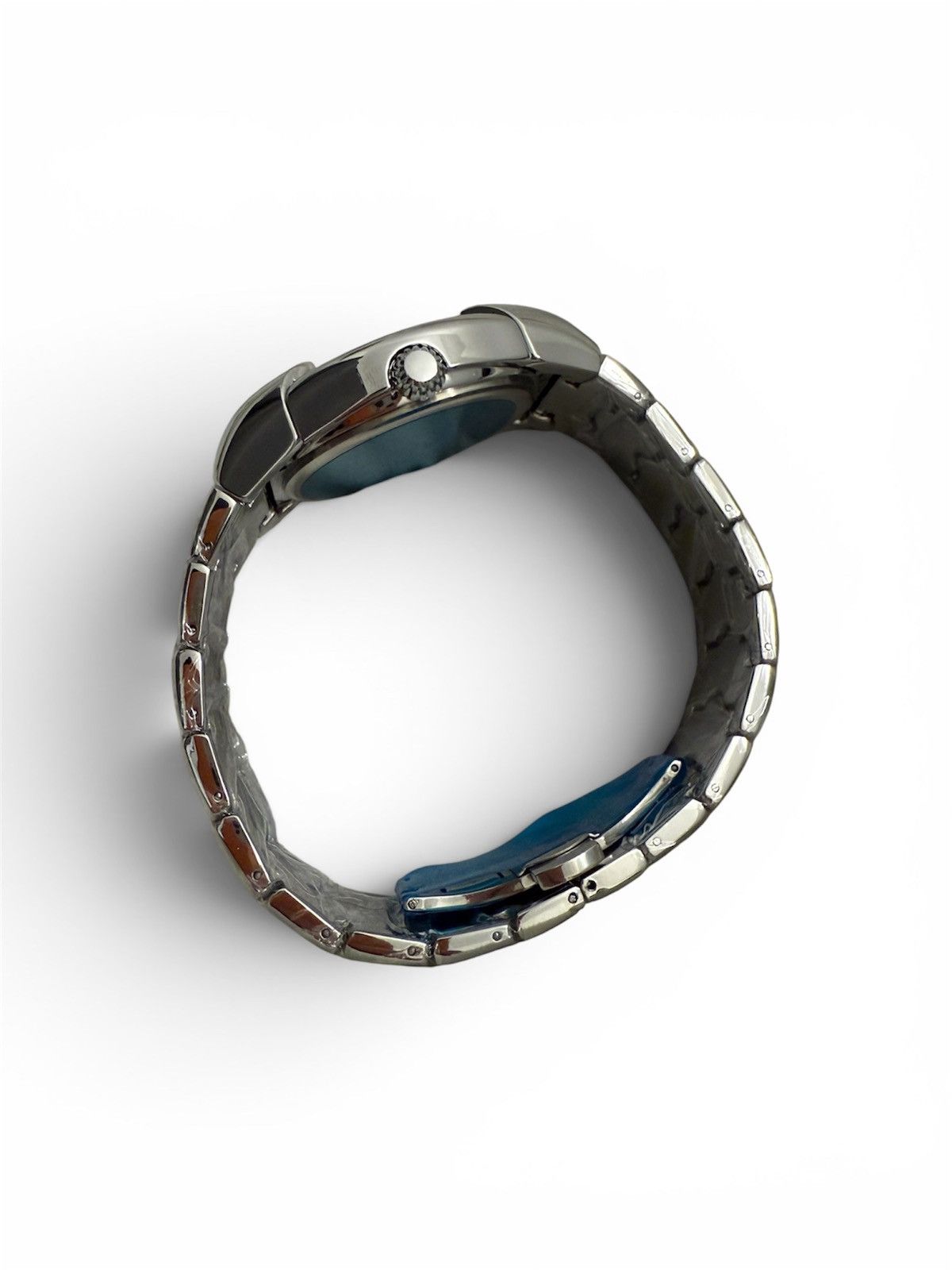 Vintage Cyberpunk Chrome Wave Design Watch Armoured stainless steel Size ONE SIZE - 4 Thumbnail
