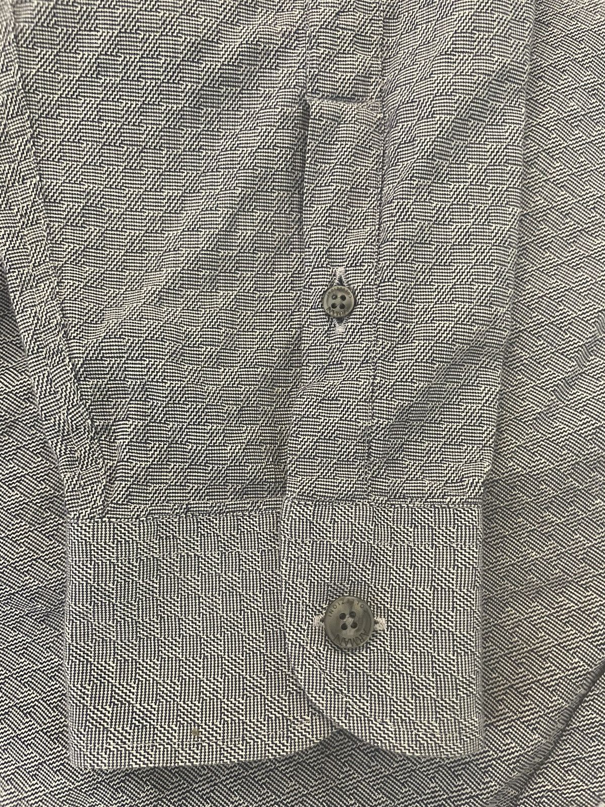 Armani Collezioni Subtle Woven Check Sport Shirt Size US XL / EU 56 / 4 - 4 Thumbnail