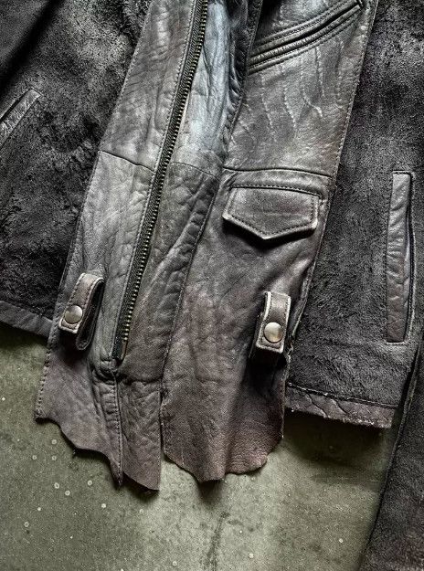 Maison MIHARA YASUHIRO Mihara Yasuhiro Early Distressed Leather Jacket Size US XS / EU 42 / 0 - 6 Thumbnail