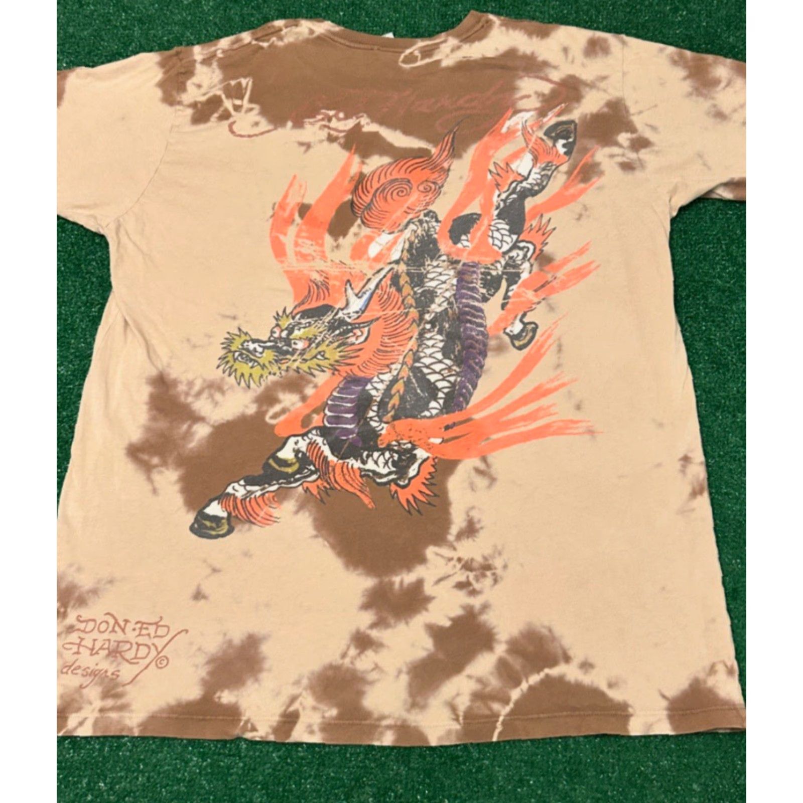 Ed Hardy VINTAGE Ed Hardy Skull Tribal Dragon Tattoo Y2K VTG Shirt Mens XL Hip Hop Punk Shirt Mens XL Brown 90s Designer Grunge Hip Hop Punk Men XS? Size US XL / EU 56 / 4 - 2 Thumbnail
