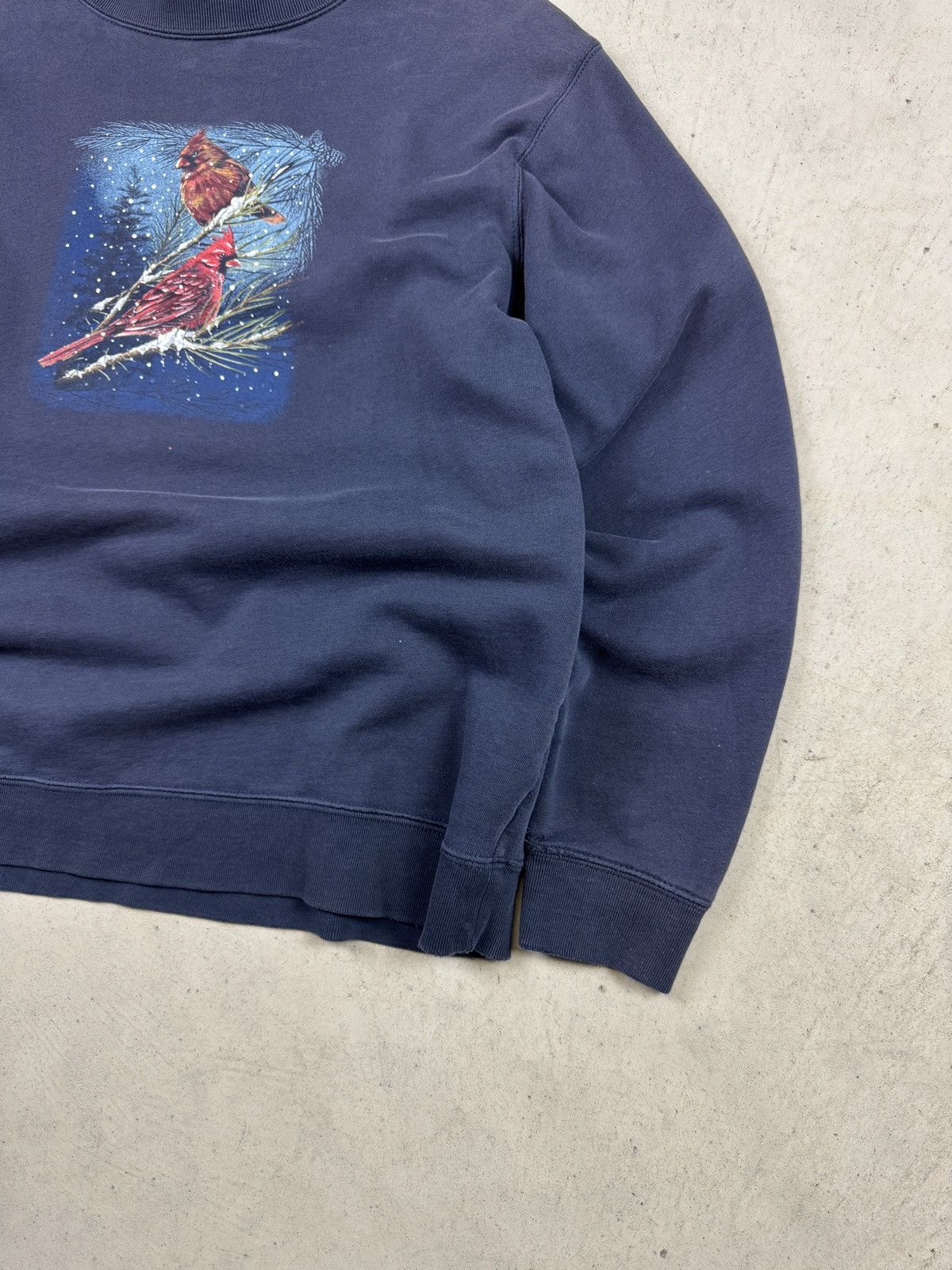 Vintage 1990s Navy Snowy Birds Crewneck Size US S / EU 44-46 / 1 - 2 Thumbnail