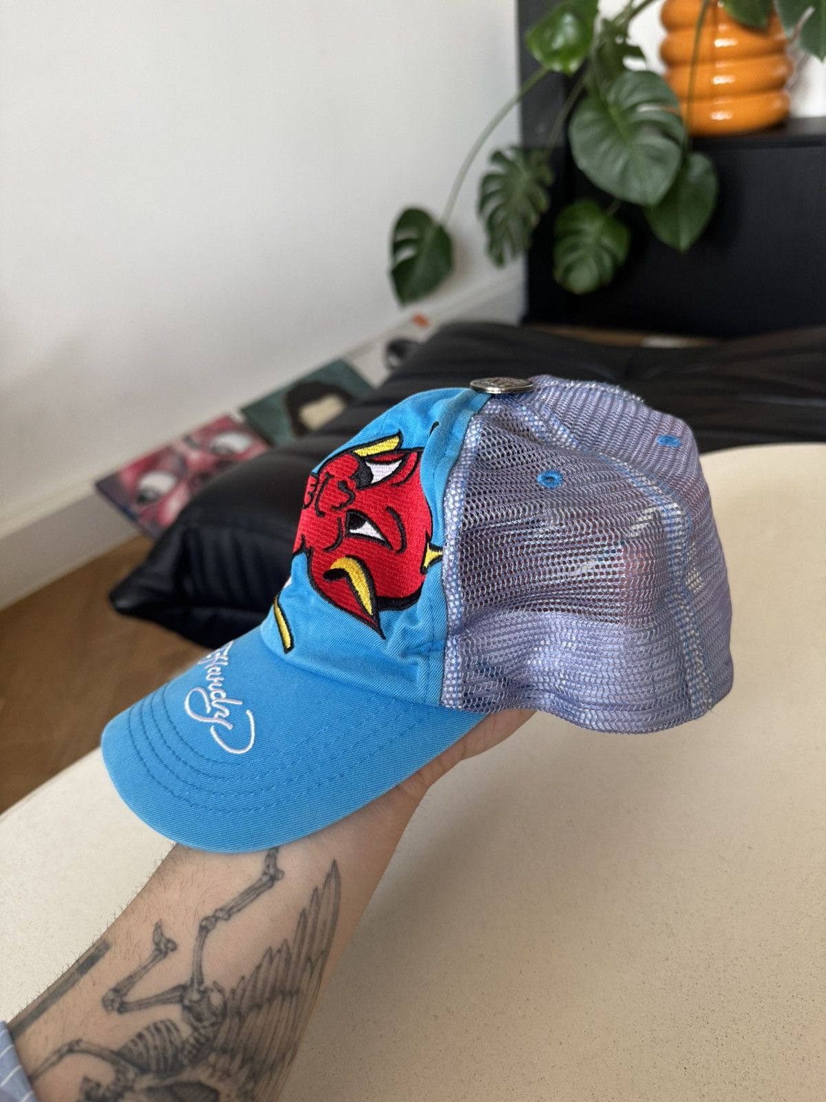 Ed Hardy Ed Hardy Christian Audigier Vintage Y2k Tattoo Trucker Hat Size ONE SIZE - 2 Thumbnail