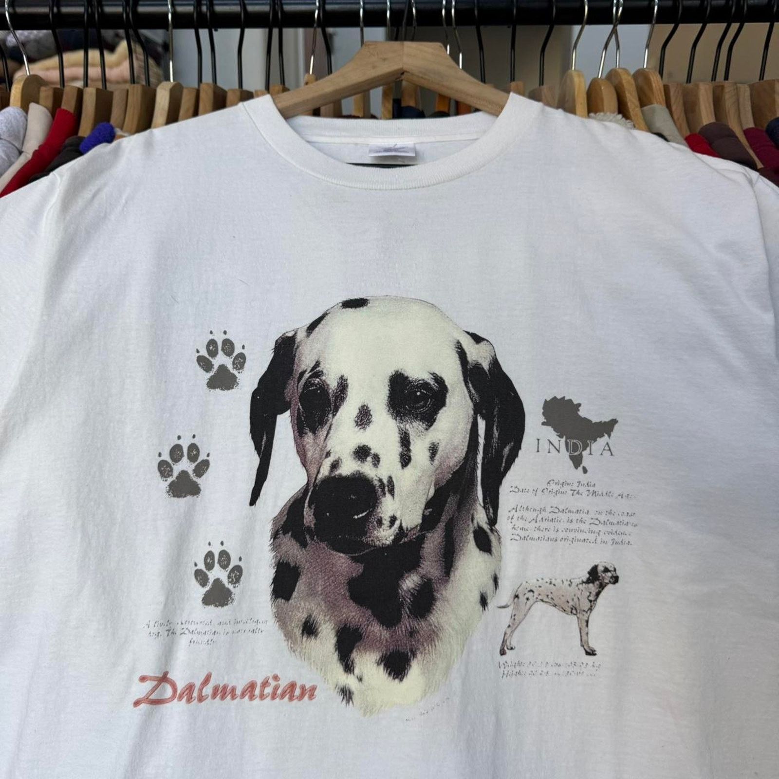 Other Vintage 90s Dalmation Dog T-Shirt White Size US L / EU 52-54 / 3 - 2 Thumbnail