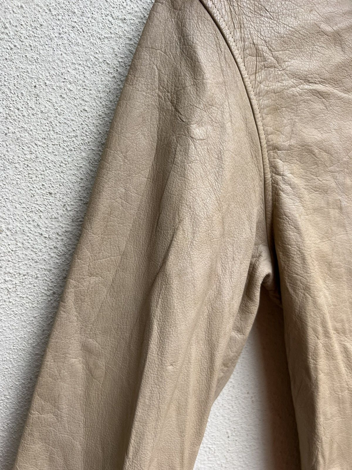 Leather Vintage Kazutaka Kato KAKA Fade Patina Cowhide Leather Shirt Size US M / EU 48-50 / 2 - 13 Thumbnail