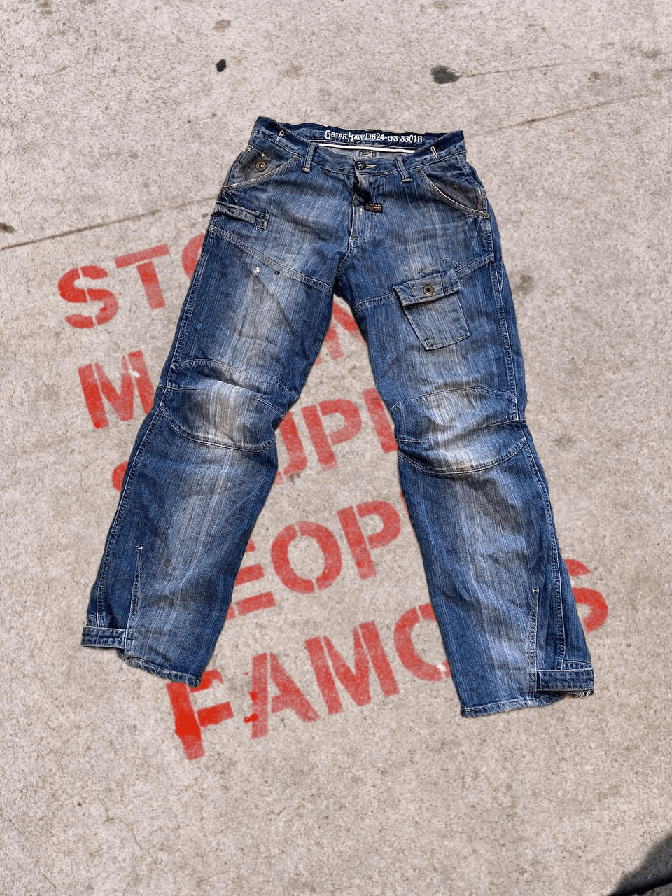 G STAR MULTIPOCKET Vintage Wash Jeans Regular Fit W32 L32