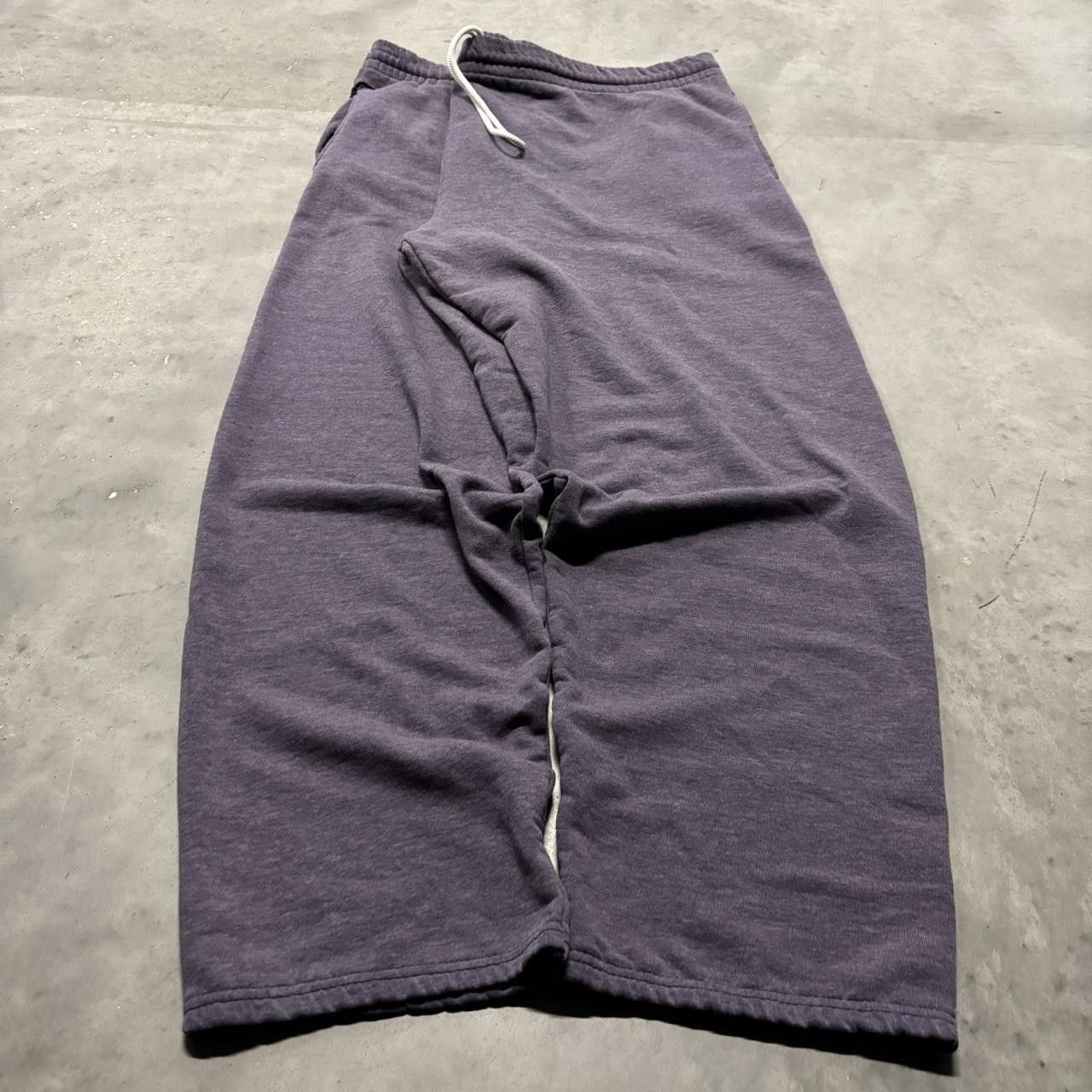 Japanese Brand × Vintage Crazy Vintage Y2K/2000s Baggy Faded Purple Skater Essential Sweatpants! Size US 36 / EU 52 - 3 Thumbnail