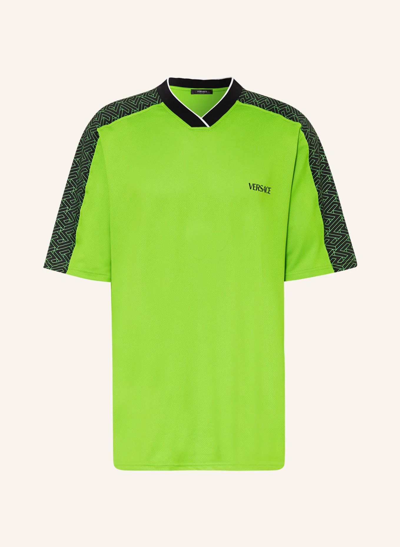Versace o1y0525 Logo V-neck T-Shirt in Green/Black Size US XS / EU 42 / 0 - 1 Thumbnail