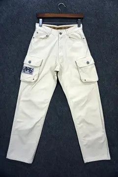 Japanese Brand Miyahara x Rena Beige Cargo Stacked Baggy Pants Size US 28 / EU 44 - 5 Thumbnail