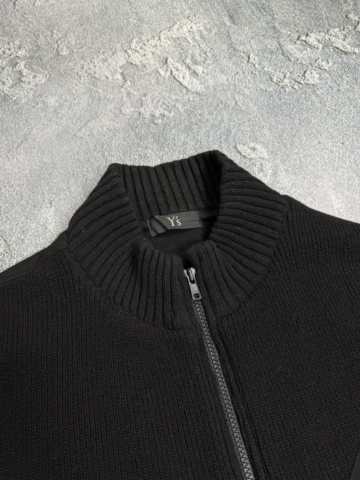 Yohji Yamamoto Y’s Yohji Yamamoto Wool Ribbed Zip Knit Pocket Sweater Size US XL / EU 56 / 4 - 10 Thumbnail