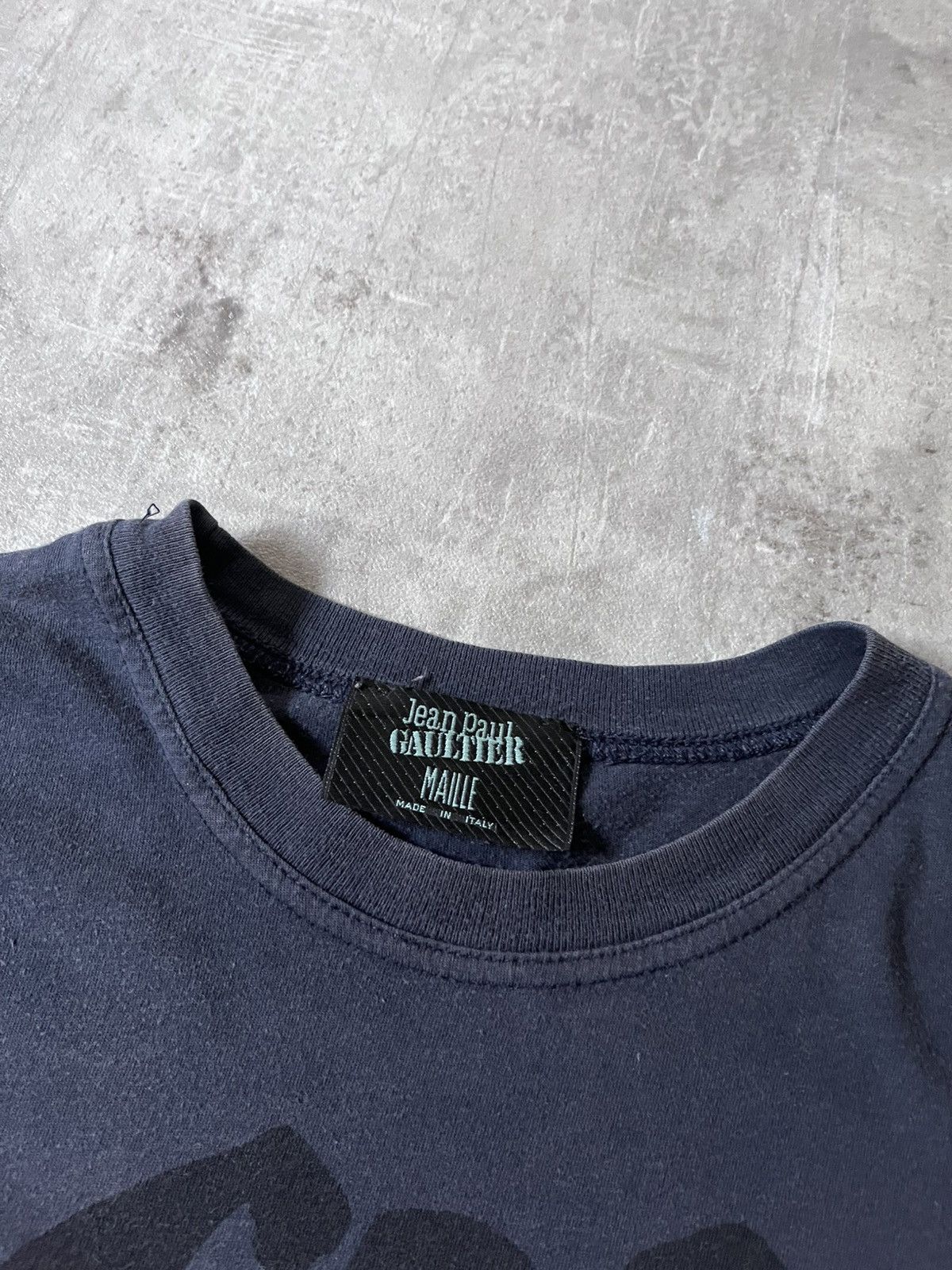 Jean Paul Gaultier Jean Paul Gaultier S/S 1992 Mister World navy T-shirt Size US M / EU 48-50 / 2 - 7 Thumbnail