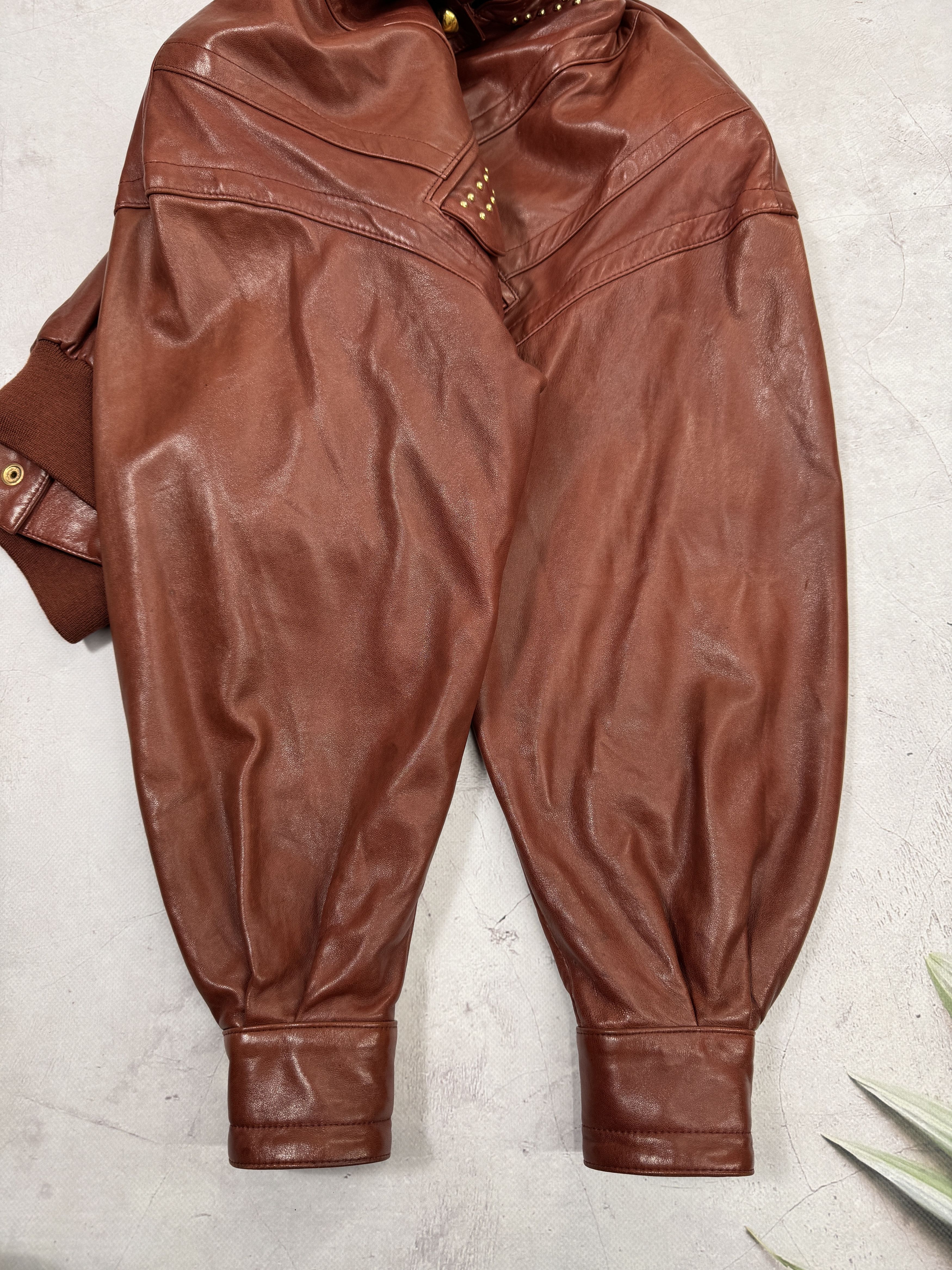 Escada Escada Lambskin Jacket & Gold Studs Snap-Front Size M / US 6-8 / IT 42-44 - 20 Thumbnail