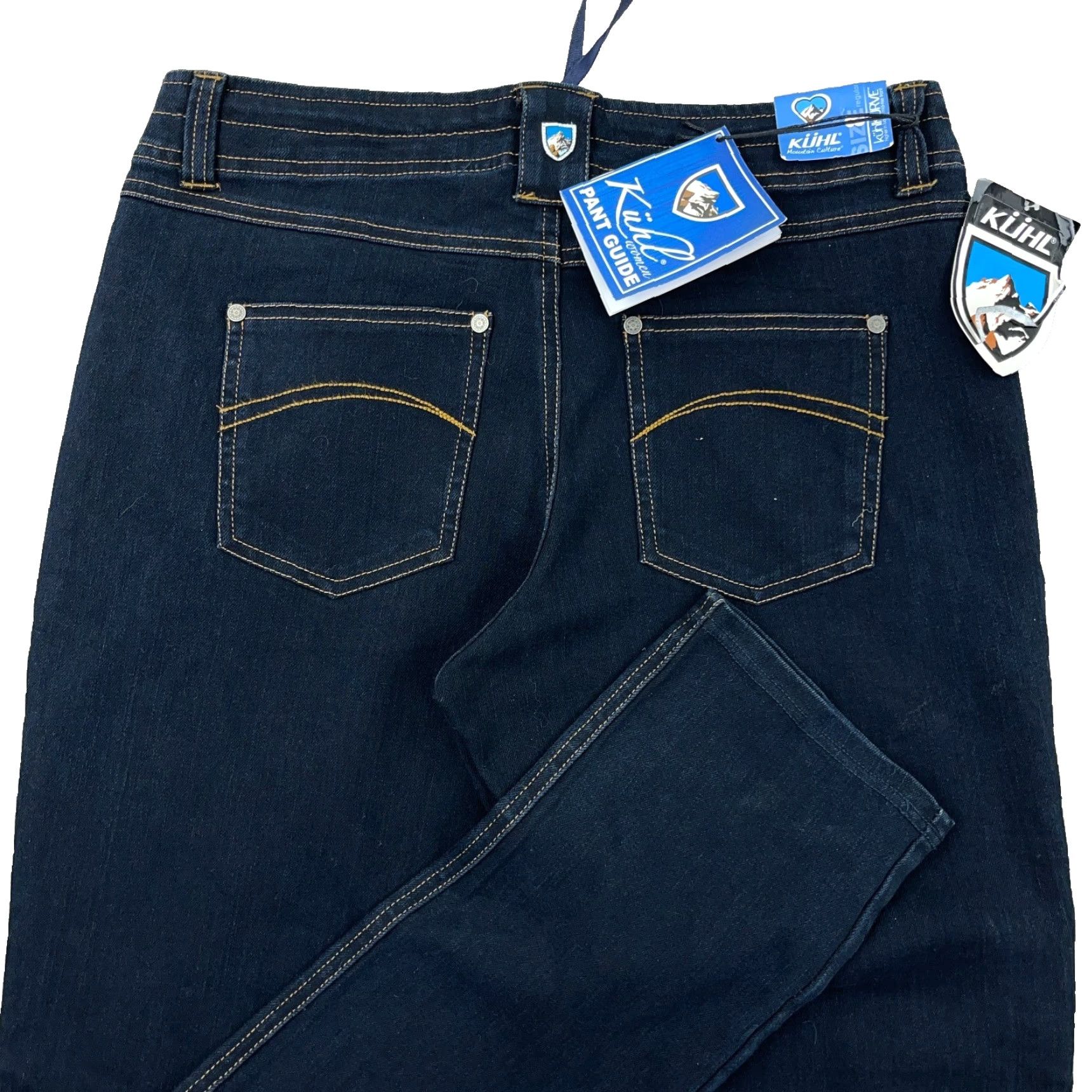Denime Kuhl Quinn Jeans Women 8 Straight Leg Dark Wash Blue Denim Hiking Size 30" / US 8 / IT 44 - 3 Thumbnail