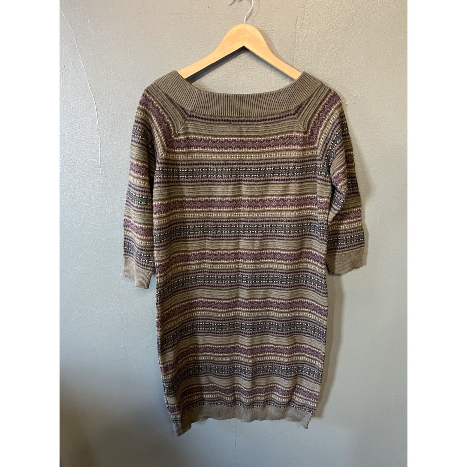 Ralph Lauren Lauren Ralph Lauren Womens Sweater Dress Off-The-Shoulder Knit Multicolor XL Size XL / US 12-14 / IT 48-50 - 2 Thumbnail