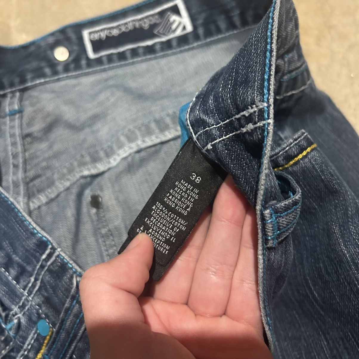Enyce × Southpole × Vintage Vintage Y2K Enyce Embroidered Baggy Jeans Skater JNCO Cyber Size US 37 - 8 Thumbnail
