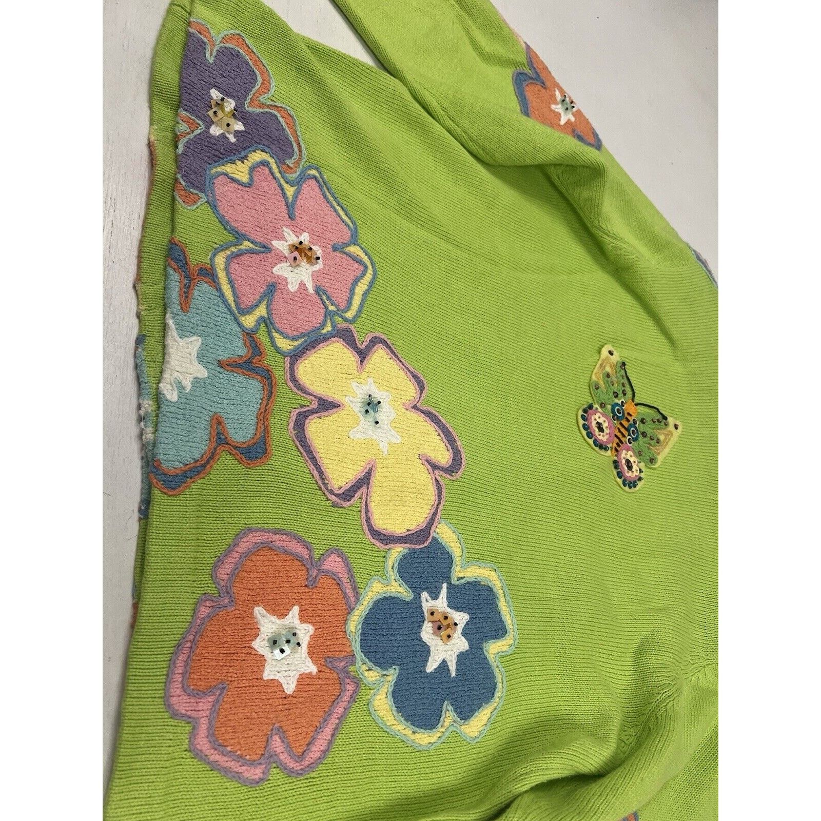 Other VTG NWT DESIGN OPTIONS CARDIGAN MEDIUM BUTTERFLY FLOWERS Size M / US 6-8 / IT 42-44 - 13 Thumbnail