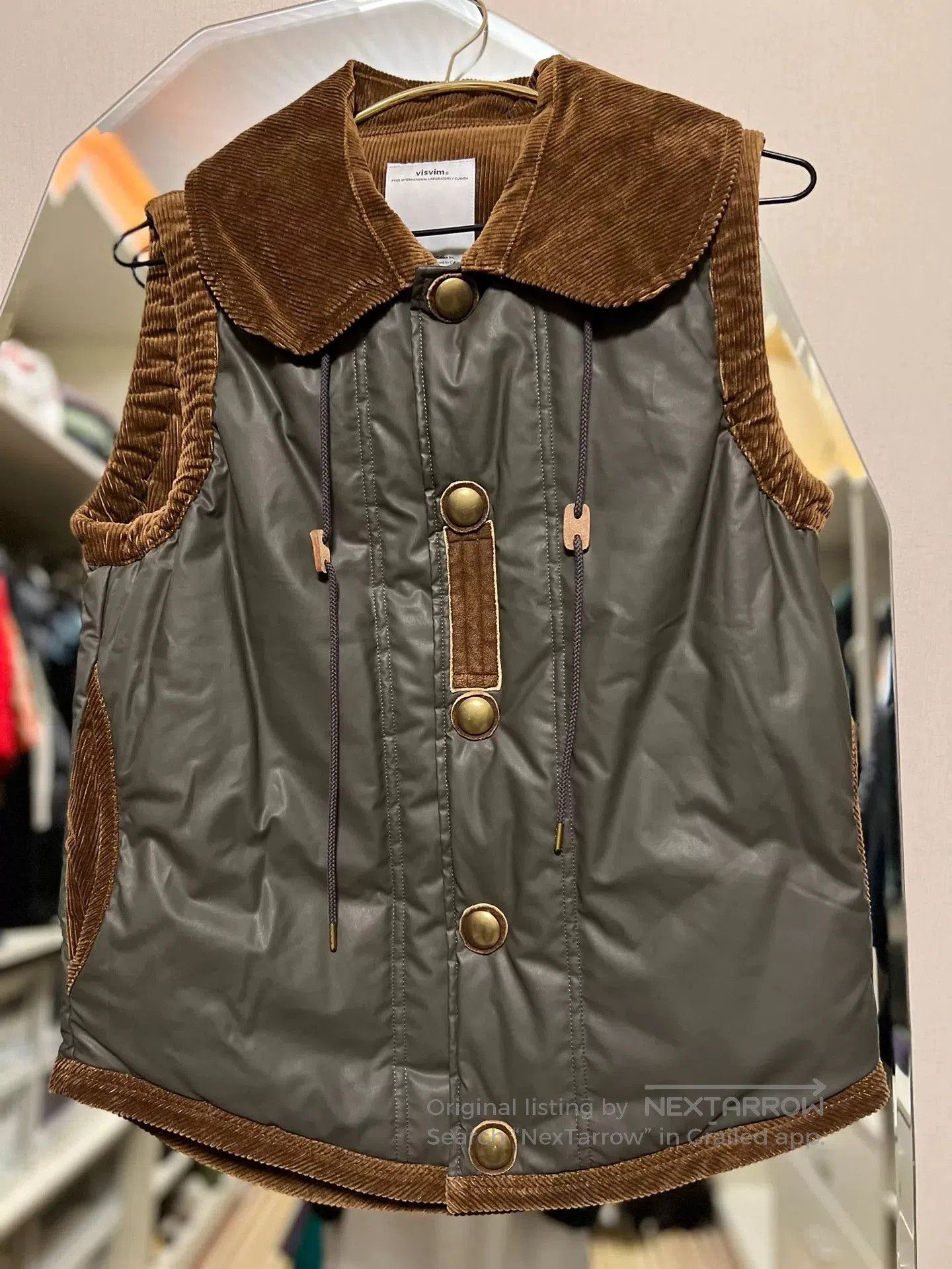 Visvim visvim Olive Green Brown Padded Corduroy Vest. Size US S / EU 44-46 / 1 - 1 Thumbnail