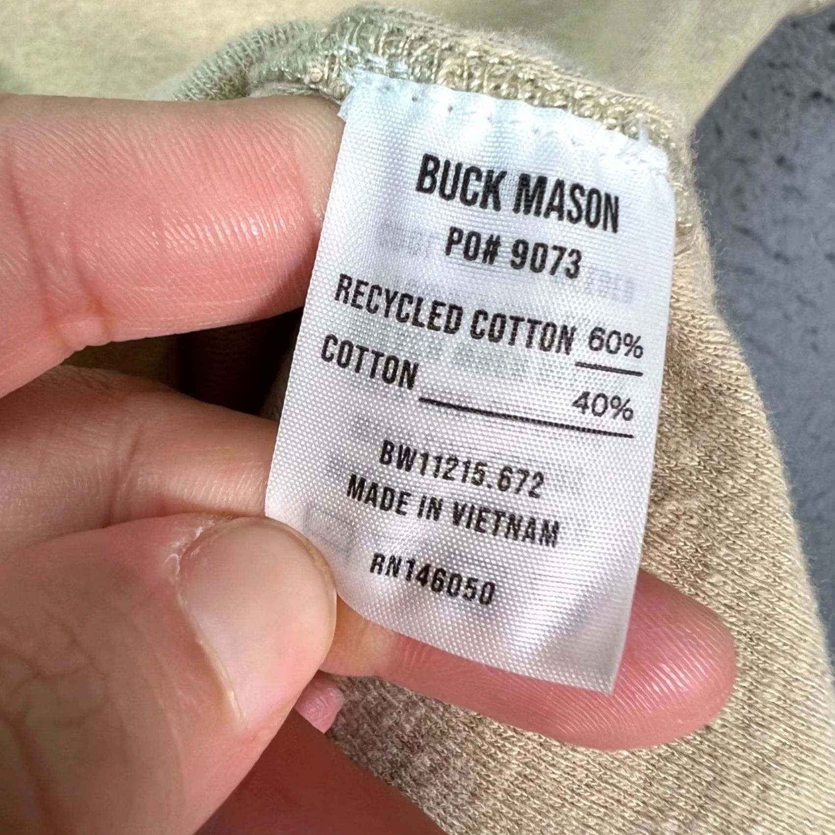 Buck Mason Buck Mason Womens Small Beige Crewneck T-Shirt Recycled Cotton Blend Shirt Short Sleeve Crew Neck Size S / US 4 / IT 40 - 4 Thumbnail