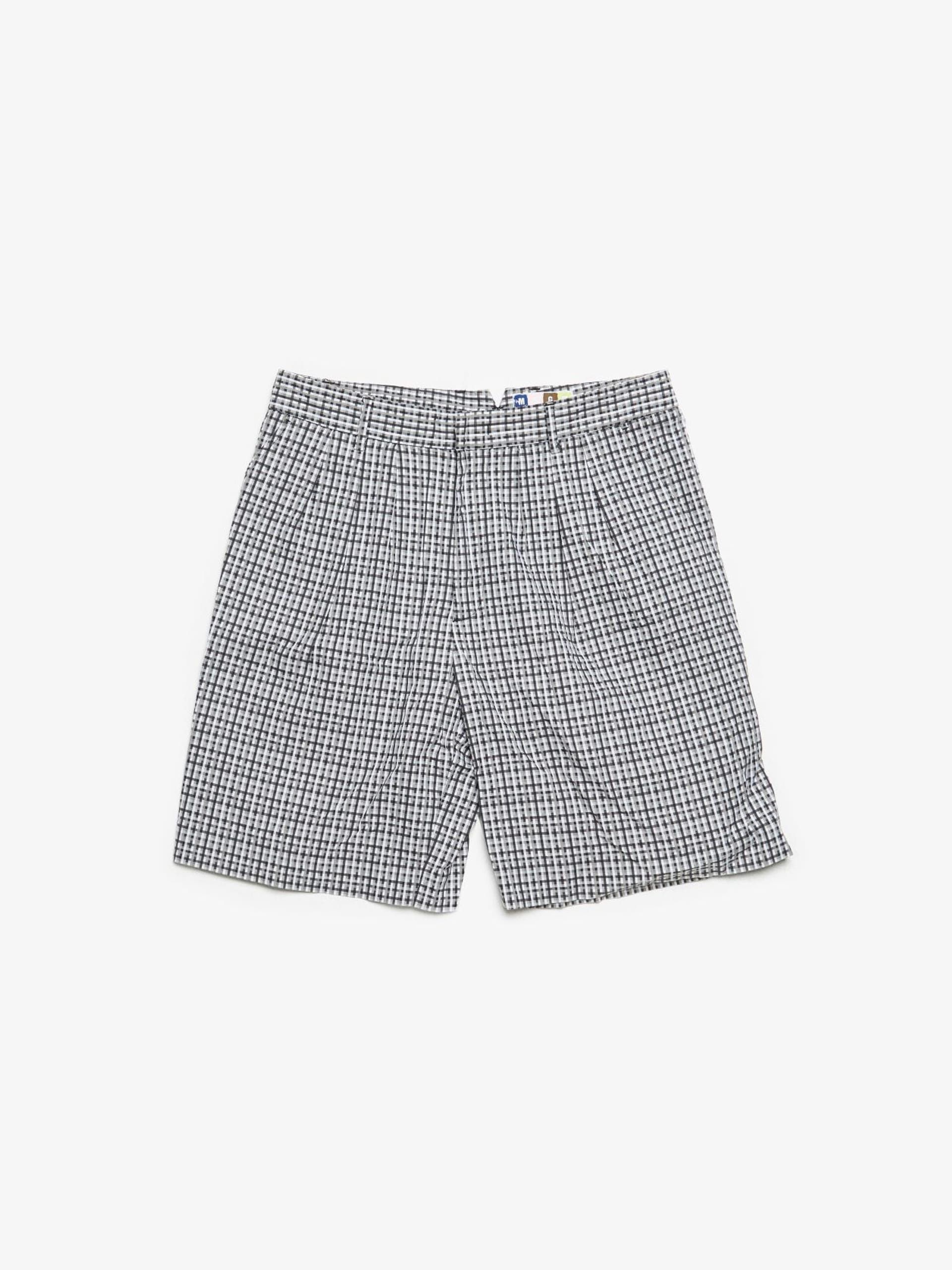 image of Msgm Checked Cotton Shorts, Men's (Size 32)