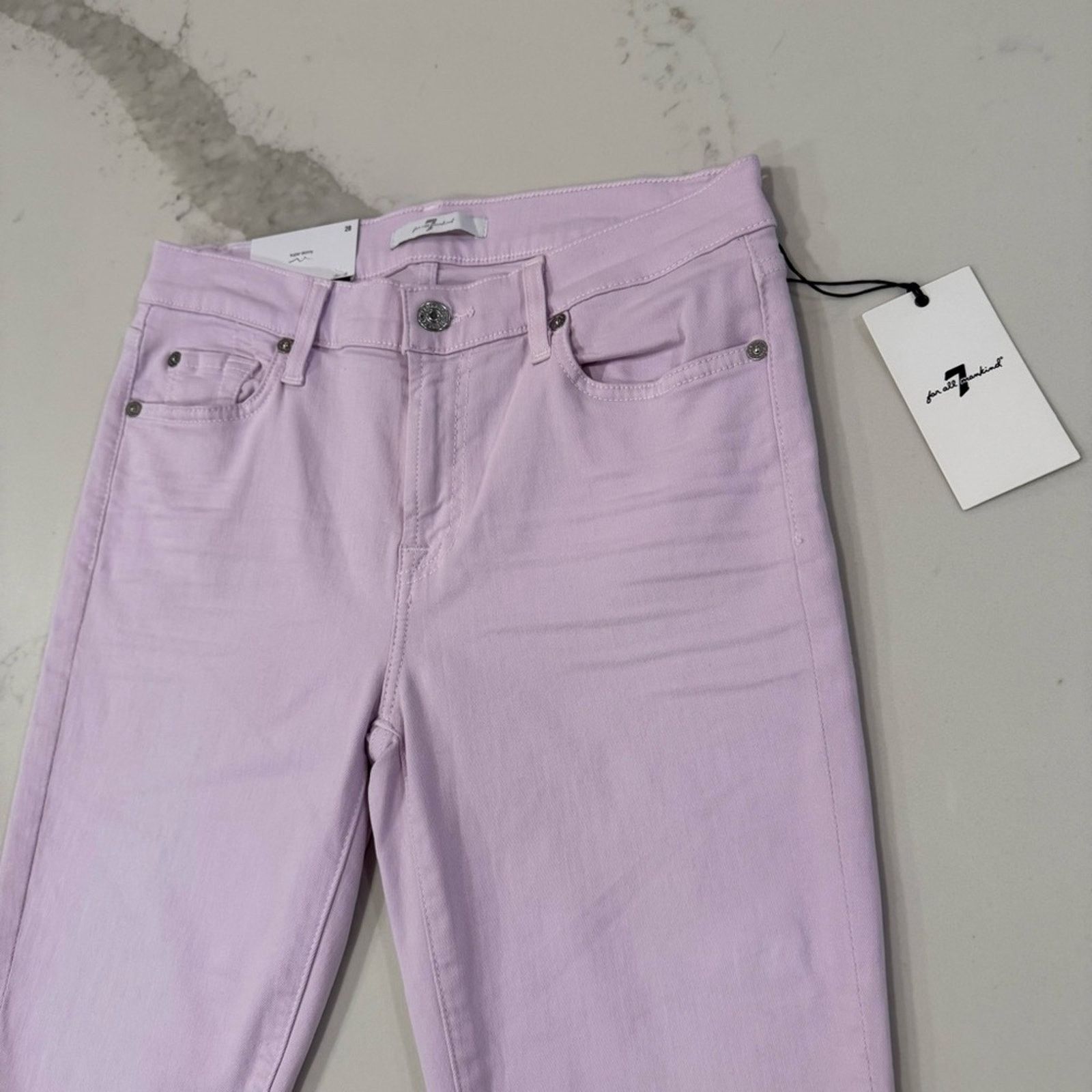 7 For All Mankind 7 For All Mankind NWT The Ankle Skinny Raw Hem Womens 28 Size 28" / US 6 / IT 42 - 7 Thumbnail