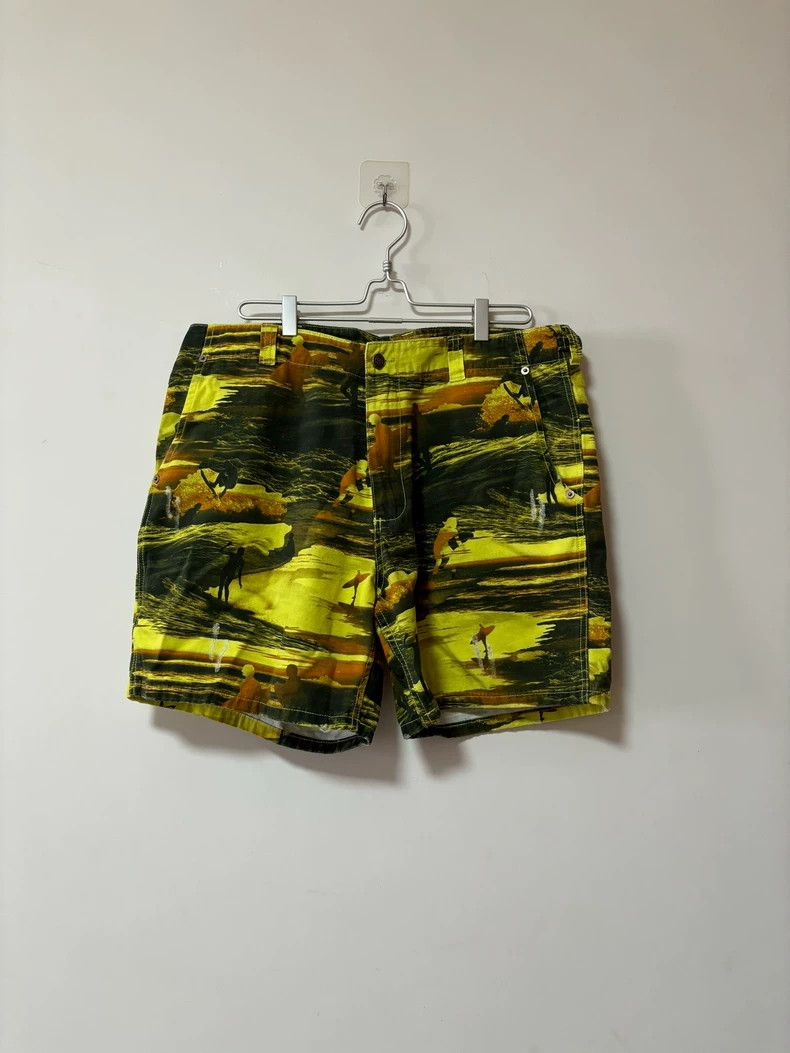 Anonymous Club Camo Print Distressed Denim Shorts Size US 36 / EU 52 - 1 Thumbnail
