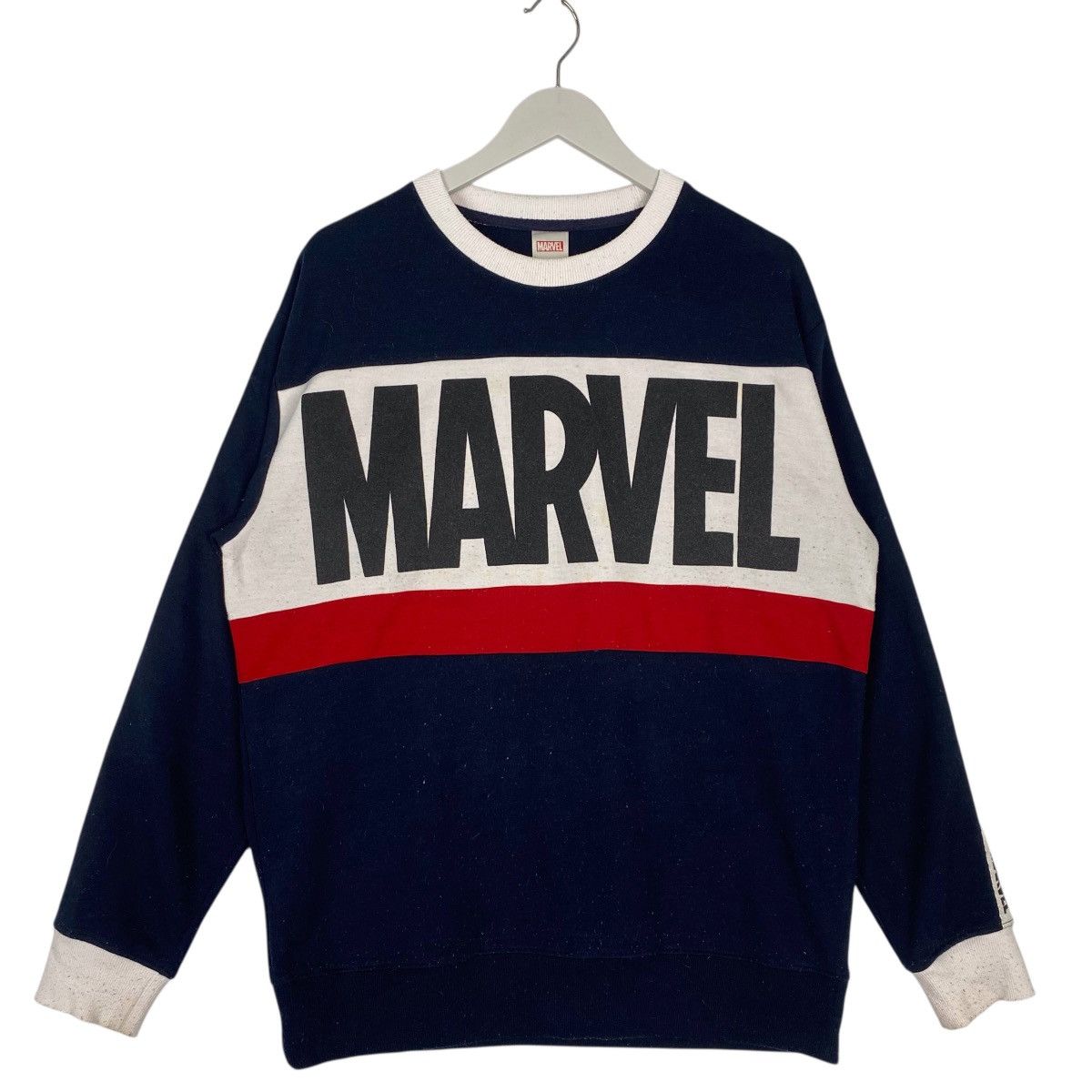 Other Vintage Marvel Printed Logo Crewneck Sweatshirt NavyBlue Size US L / EU 52-54 / 3 - 1 Thumbnail