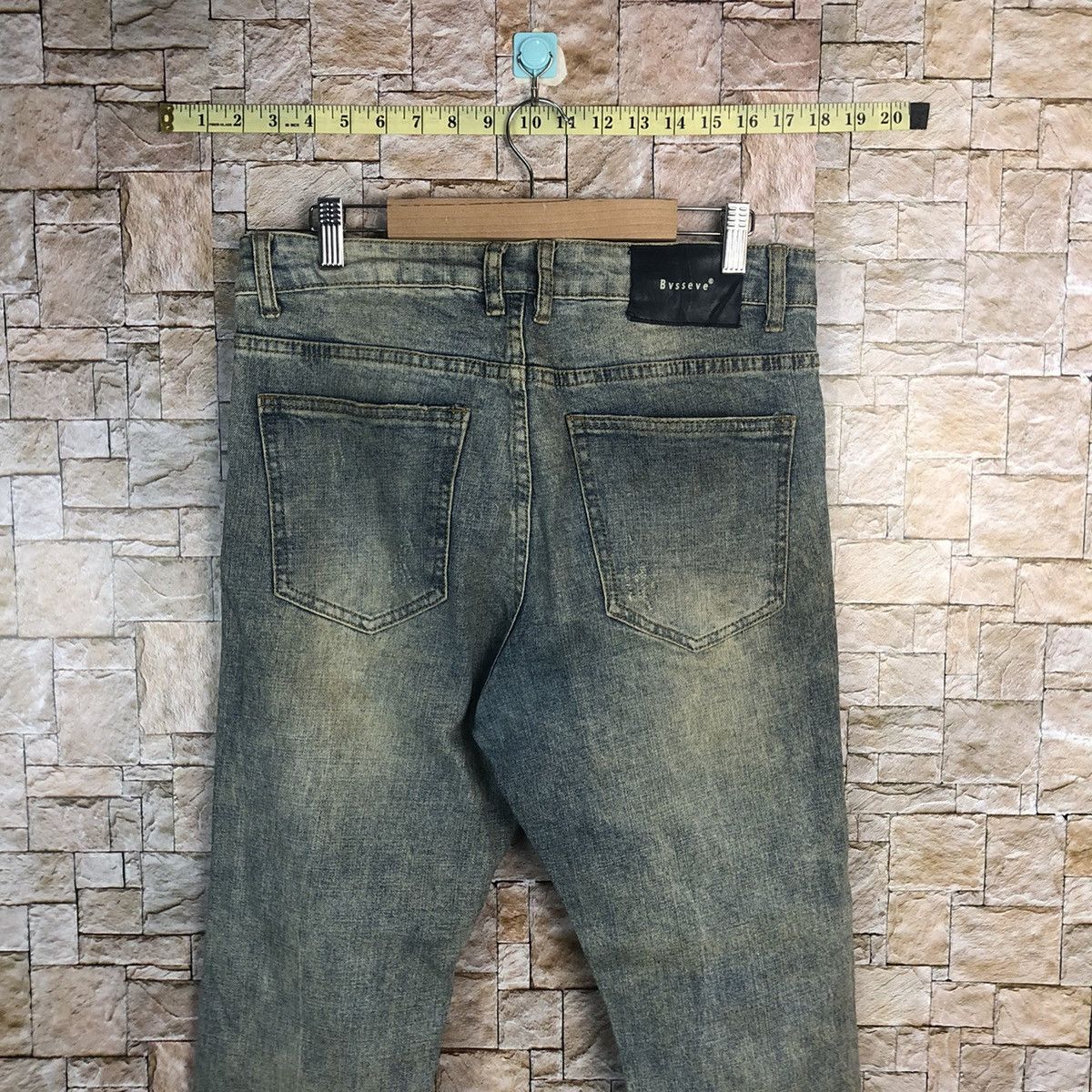 Japanese Brand Bvsseve Blue Distressed ripped jogger Denim Pants #A43 Size US 32 / EU 48 - 17 Thumbnail