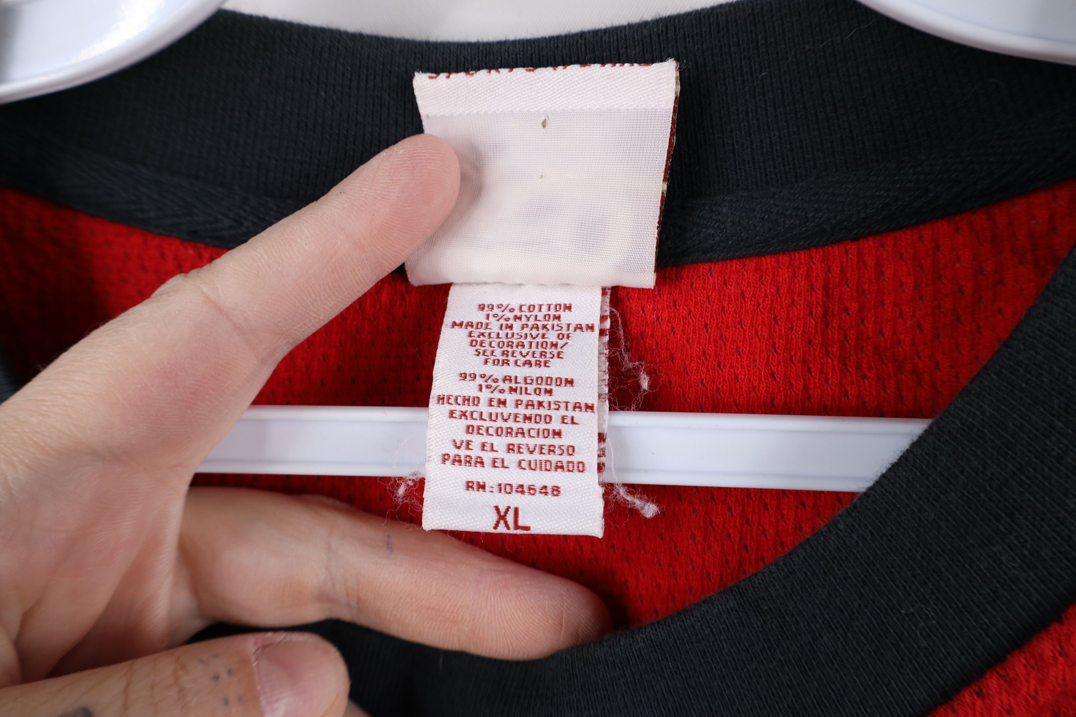 Vintage Vintage 90s Spell Out Ohio State University Mesh T-Shirt Red Size US XL / EU 56 / 4 - 7 Thumbnail