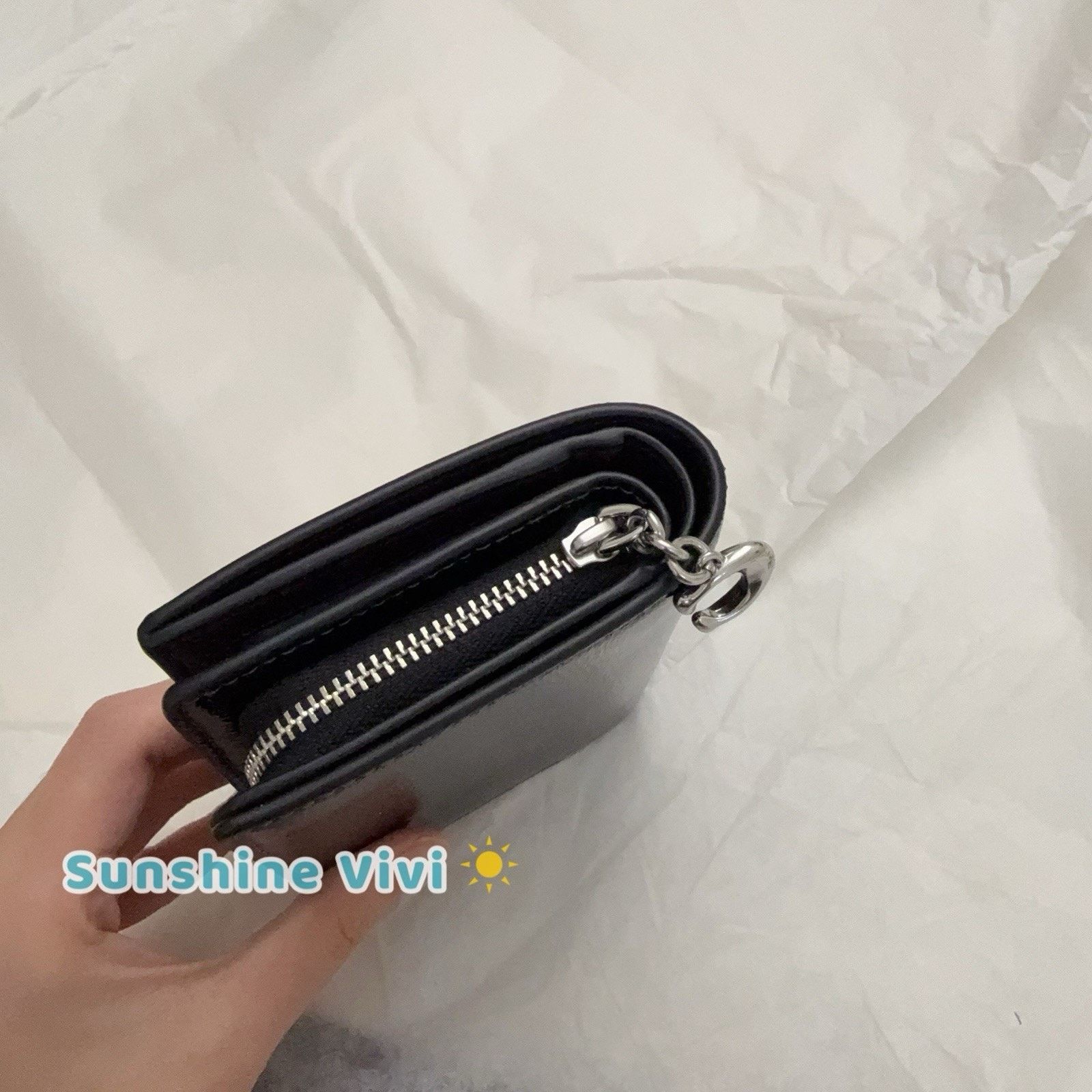 Coach NWT Coach Snap Wallet CCL79 Black Patent Leather w/C Charm Size ONE SIZE - 6 Thumbnail