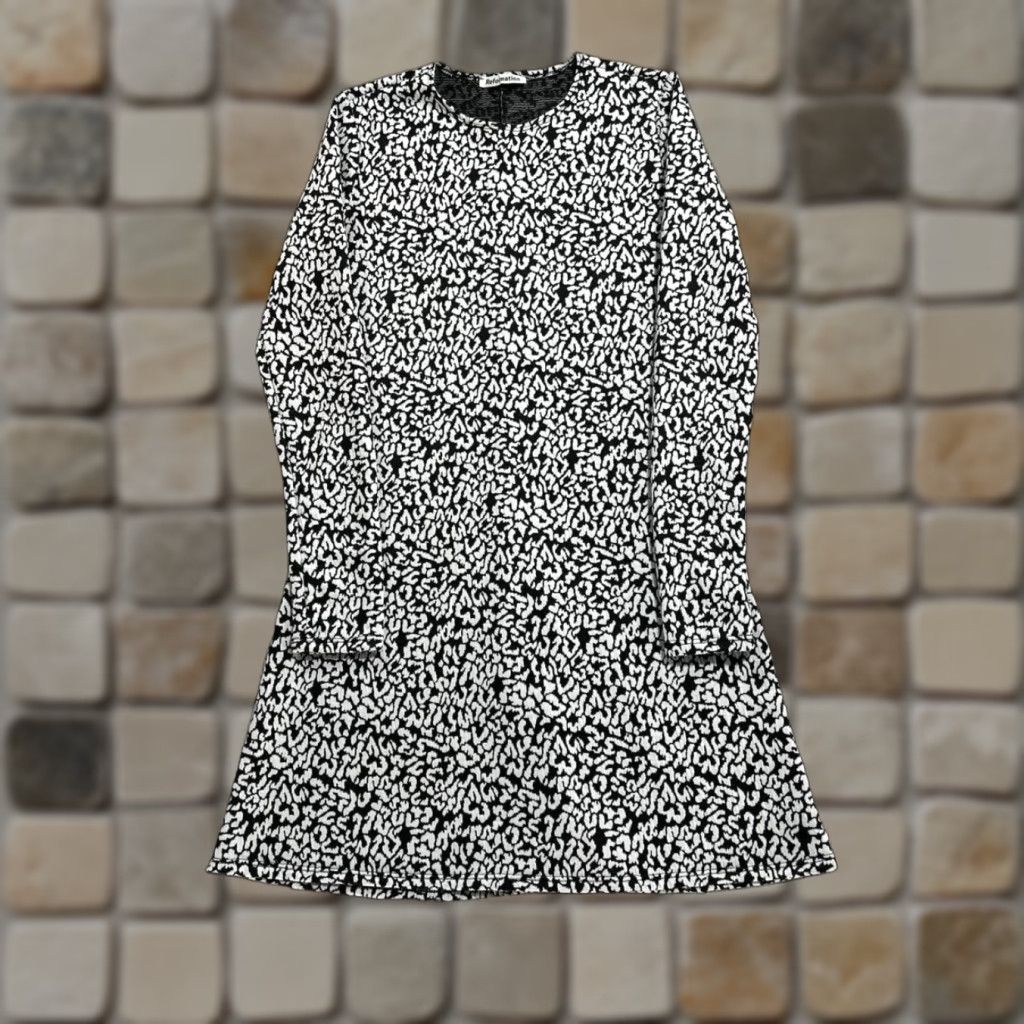 Reformation Reformation Kenmare Mini Dress Black Jacquard Knit Leopard Print Womens Large Size L / US 10 / IT 46 - 1 Thumbnail
