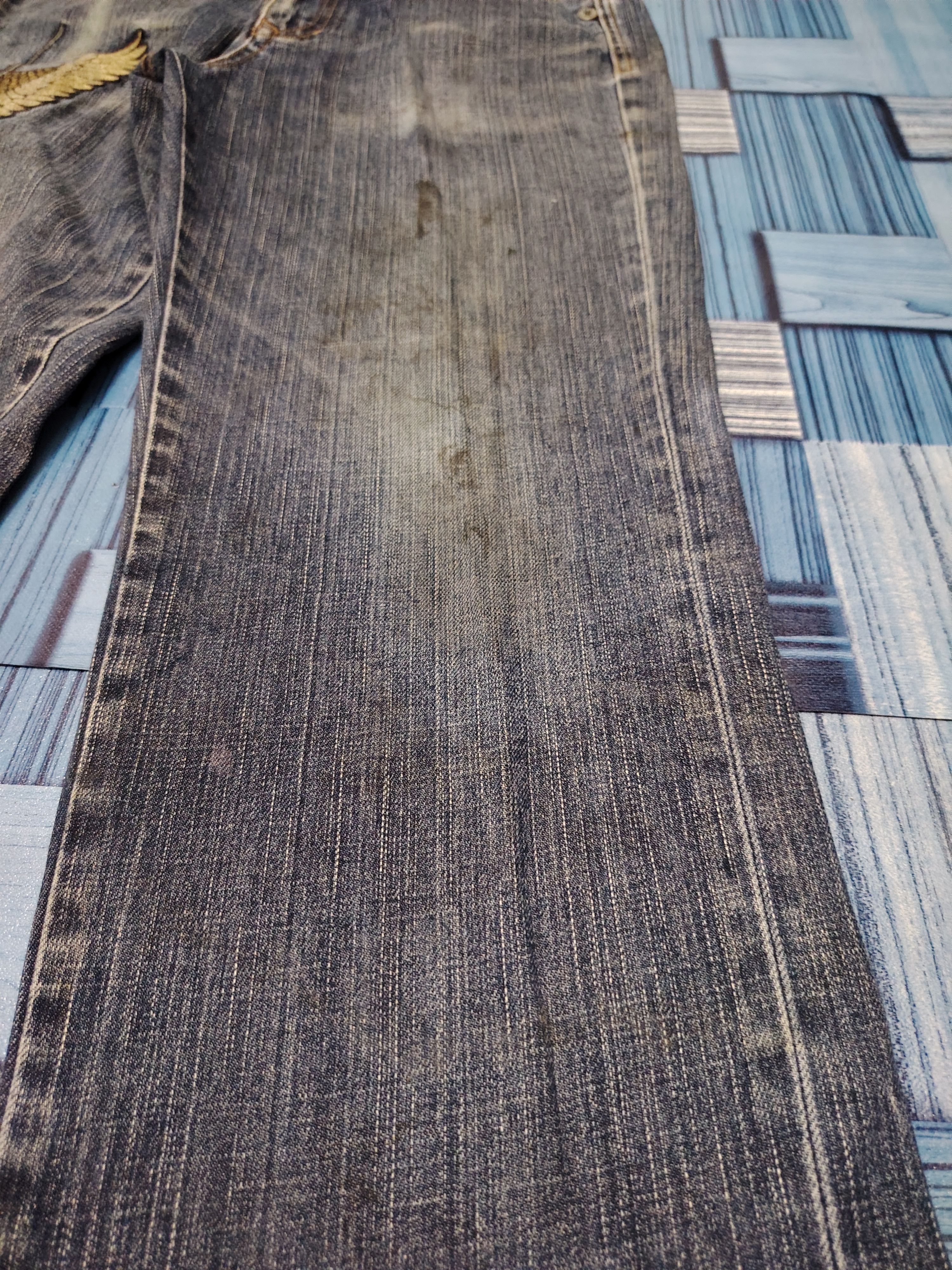 Samurai Jeans Japanese Osaka Big Train Embroidery Eagle Jeans Size US 28 / EU 44 - 11 Thumbnail