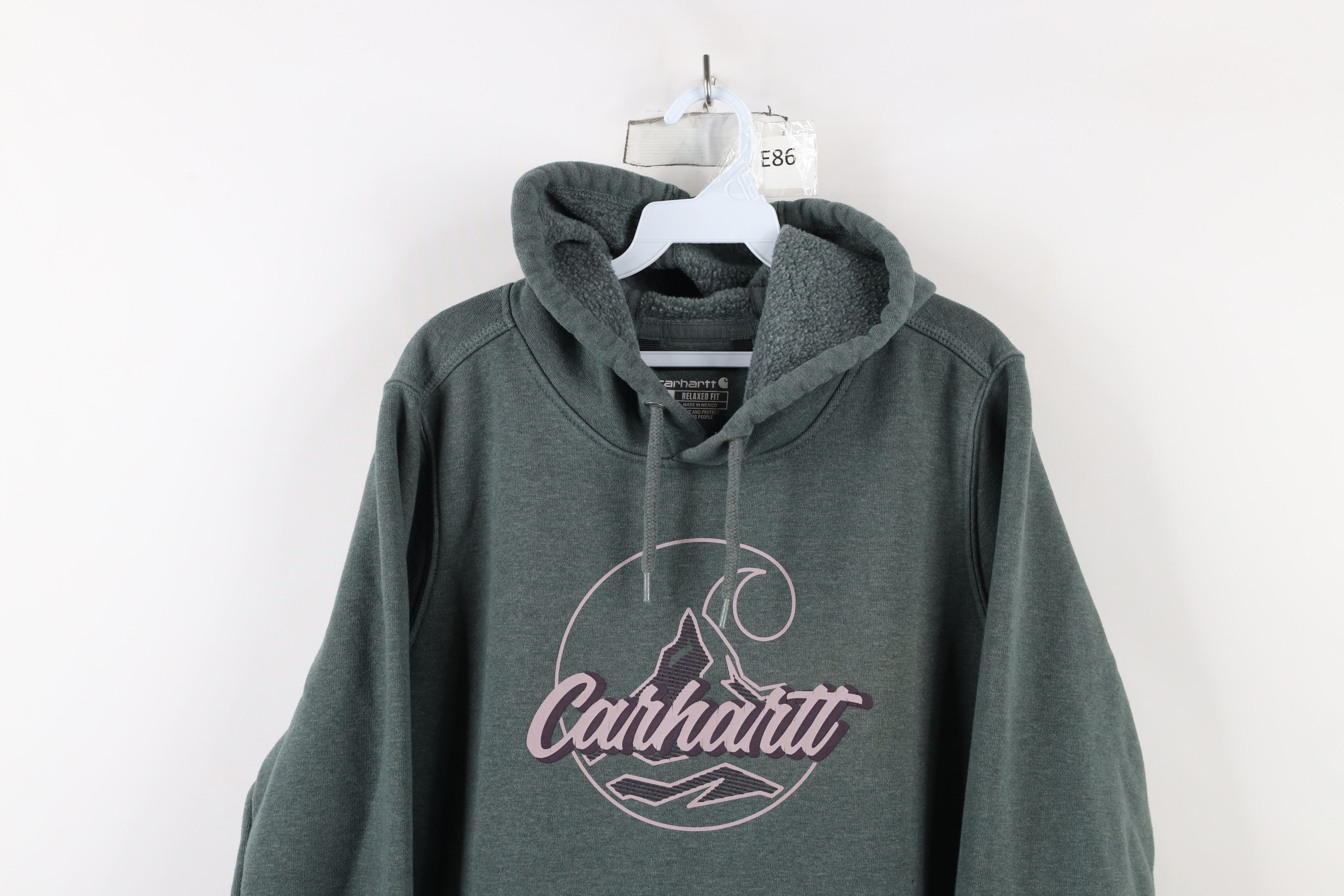 Carhartt × Vintage Vintage Y2K Carhartt Spell Out Mountains Hoodie Sweatshirt Size XL / US 12-14 / IT 48-50 - 2 Thumbnail