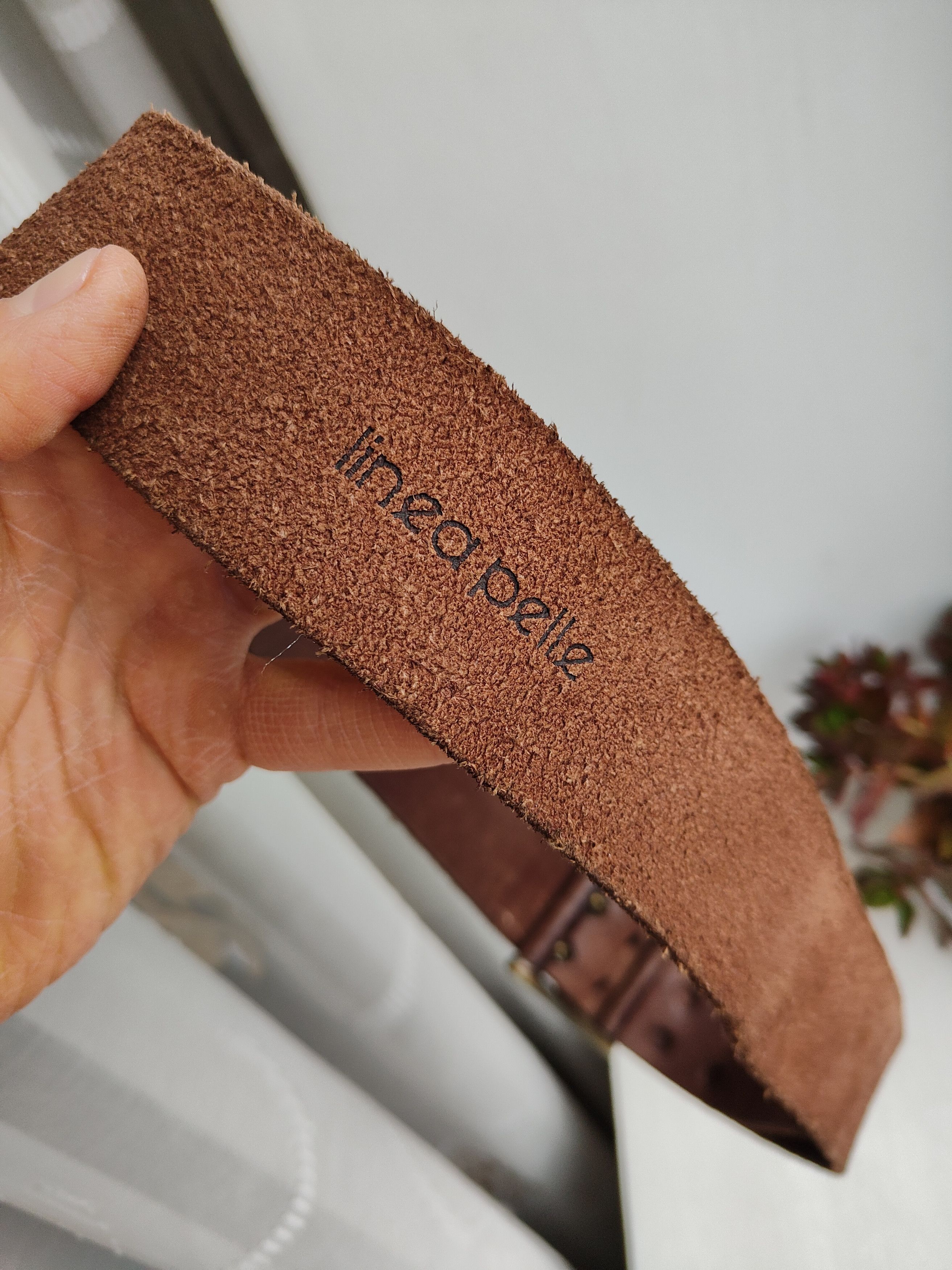Linea Vintage Leather Belt Linea Pelle Genuine Leather Men's Belt Size ONE SIZE - 7 Thumbnail