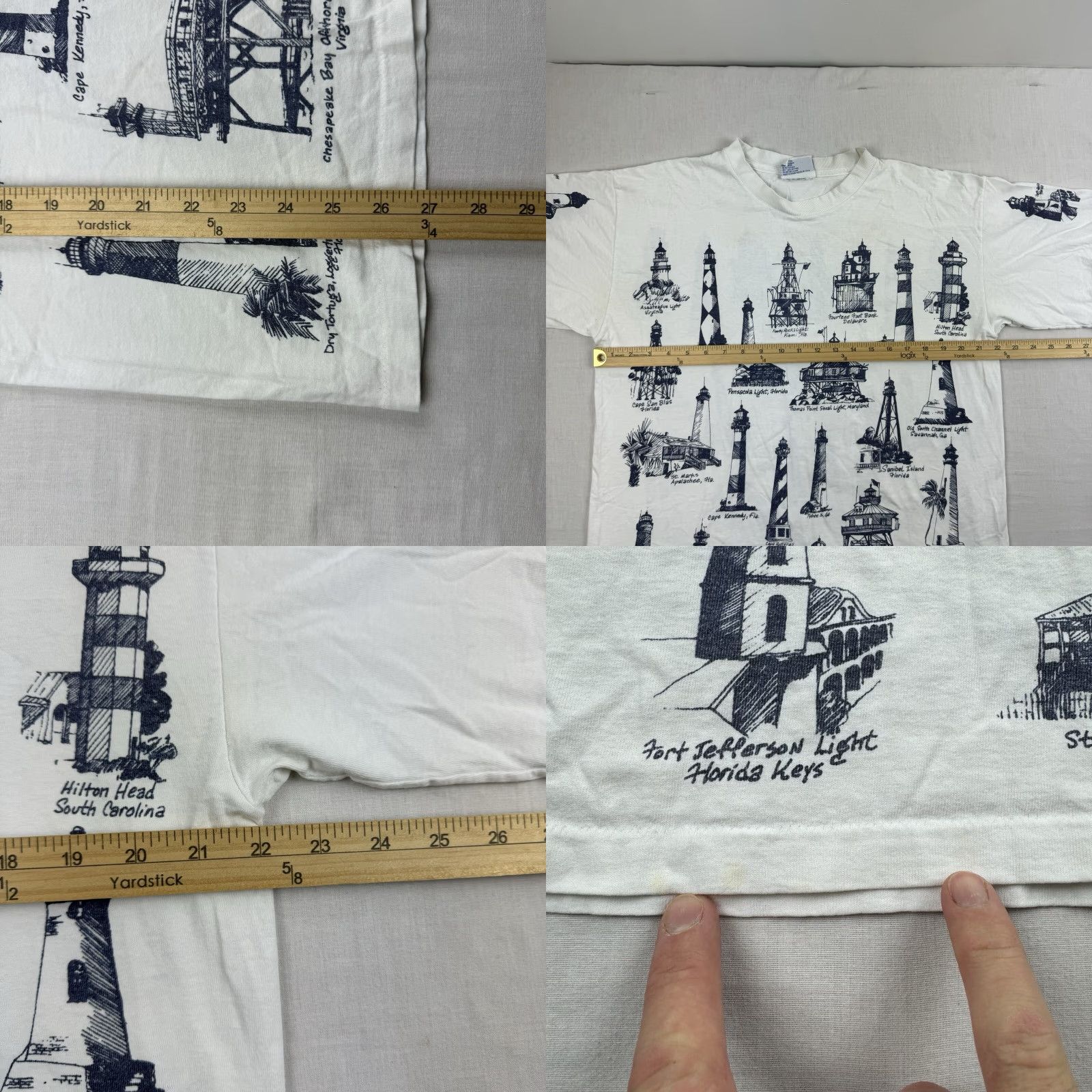 Vintage VINTAGE Michigan Rag Co T-Shirt Shirt Adult Medium White 90s Beach USA Mens Size US M / EU 48-50 / 2 - 8 Thumbnail