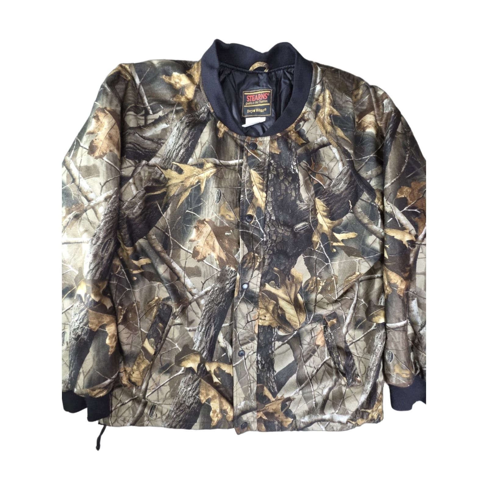 Vintage Stearns Dry Wear Hunting Jacket Mens Large Realtree Advantage Quilt Lined Bomber Size US L / EU 52-54 / 3 - 1 Thumbnail