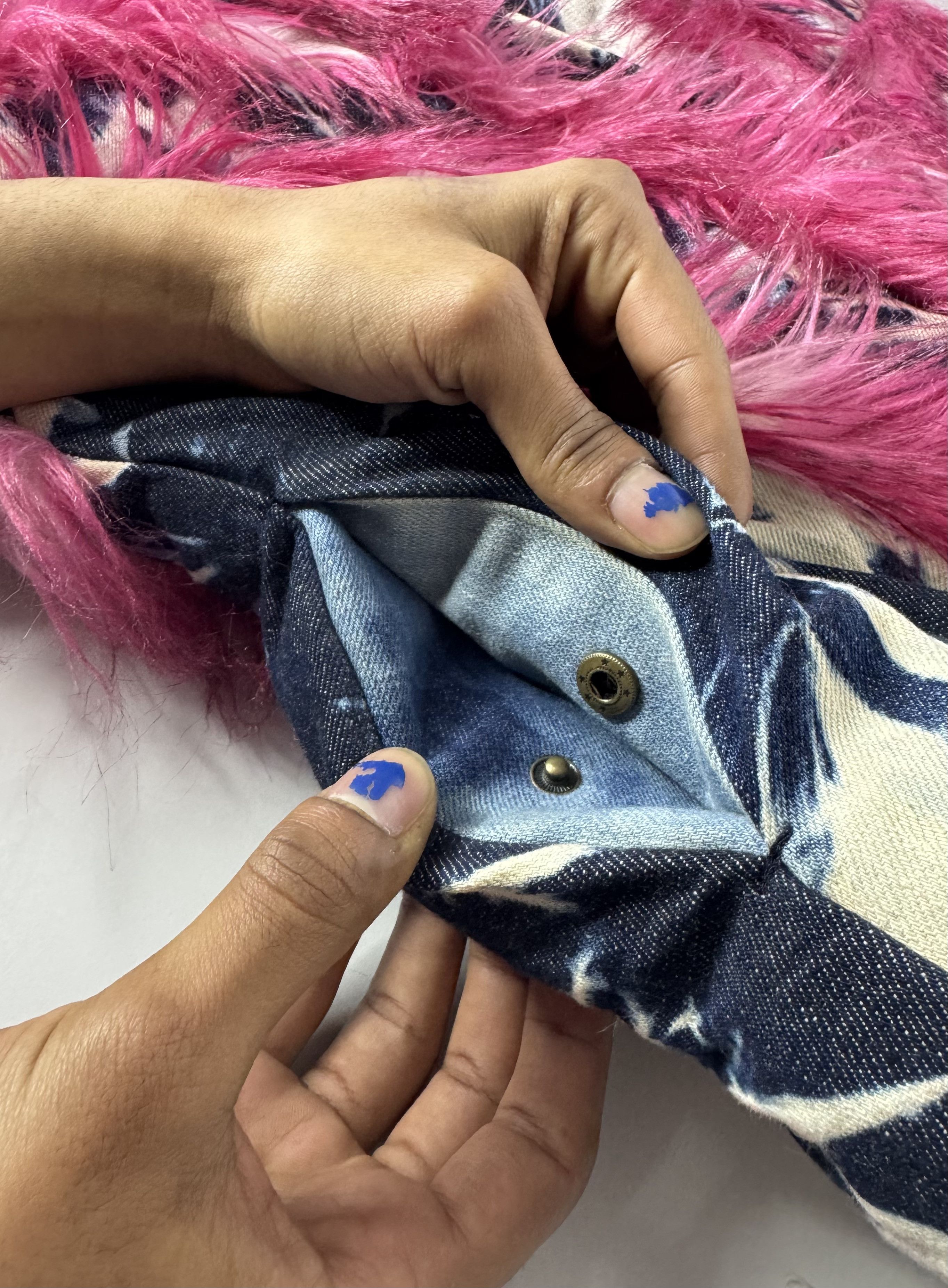 Other BNGLD | Furry Denim Puffer Vest [AW22] Size US L / EU 52-54 / 3 - 7 Thumbnail
